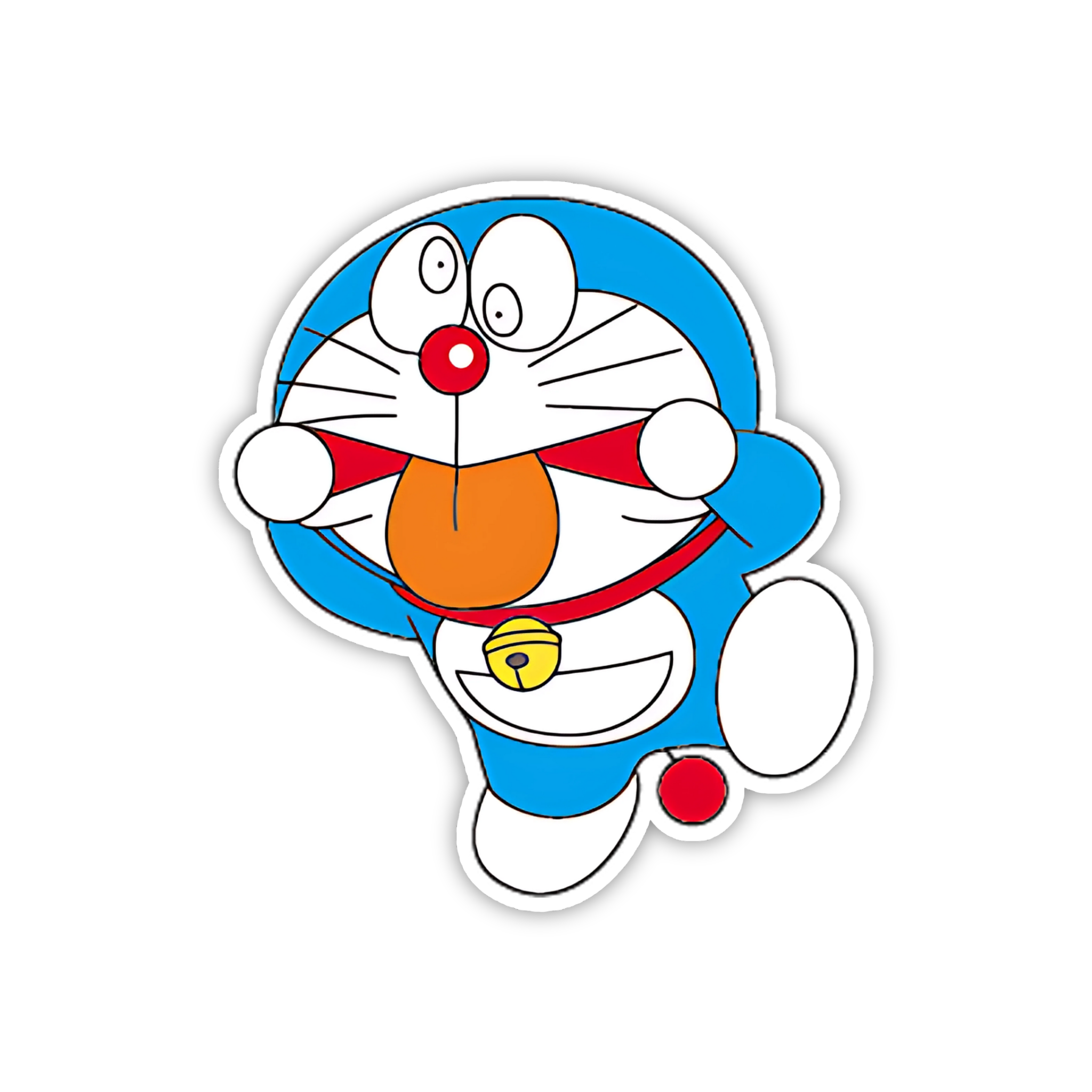 Doraemon Tongue Out Laugh Sticker