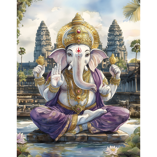 Lord Ganesha Poster – Spiritual Wall Art | Hindu God of Wisdom & Prosperity – Ganesg 5