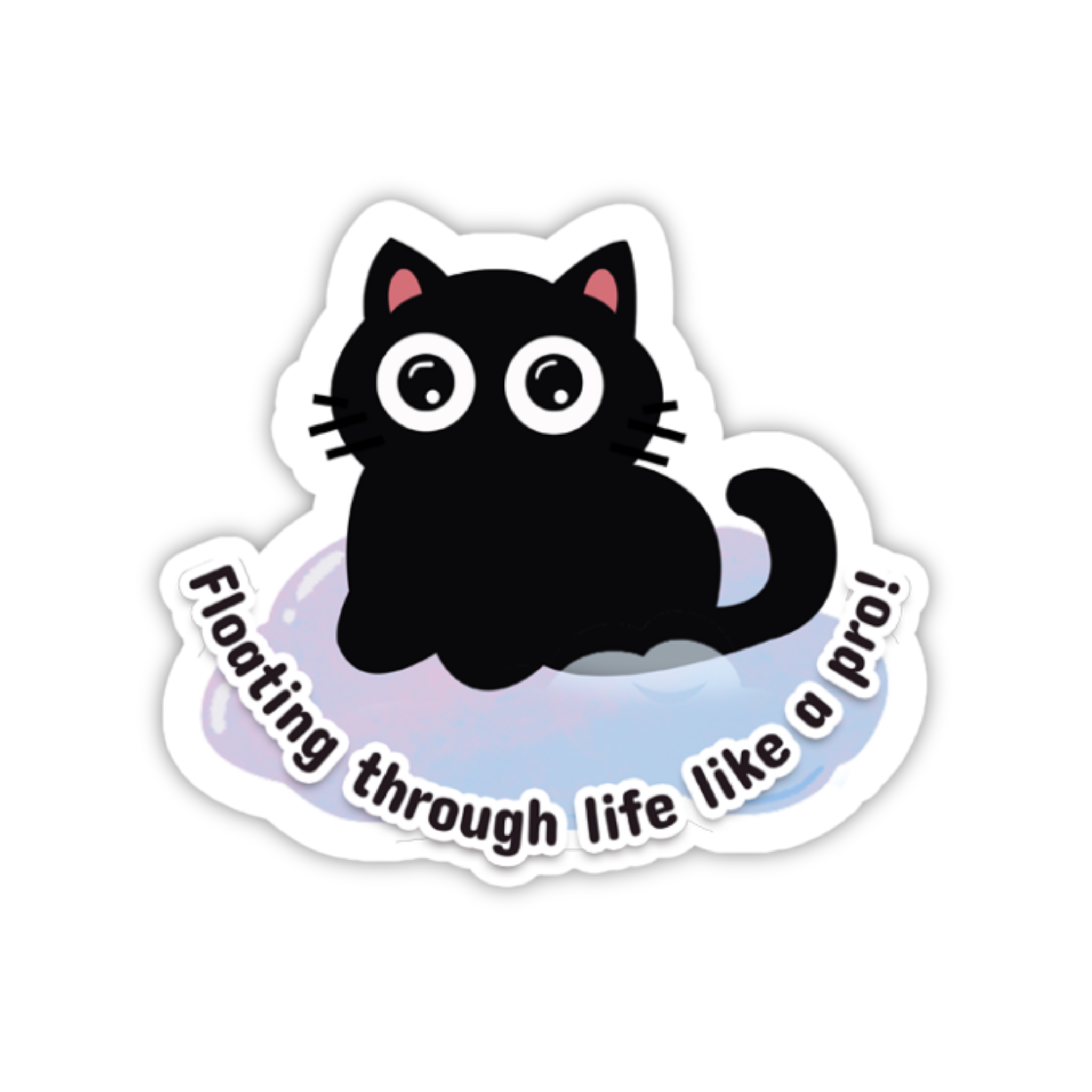Black Cat Loaf Mood Sticker
