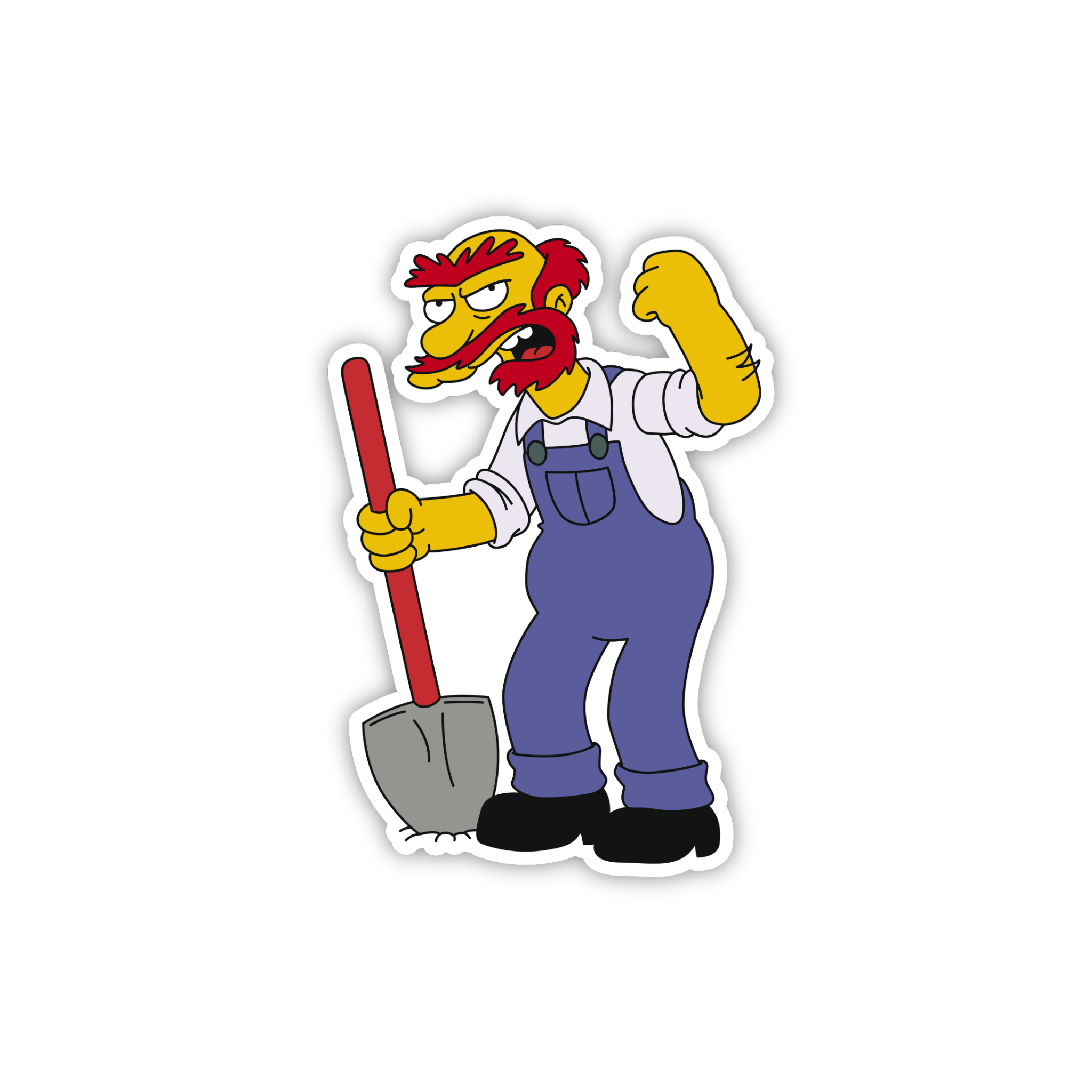 Animated Yellow Family Pose 25 Cartoon Sticker