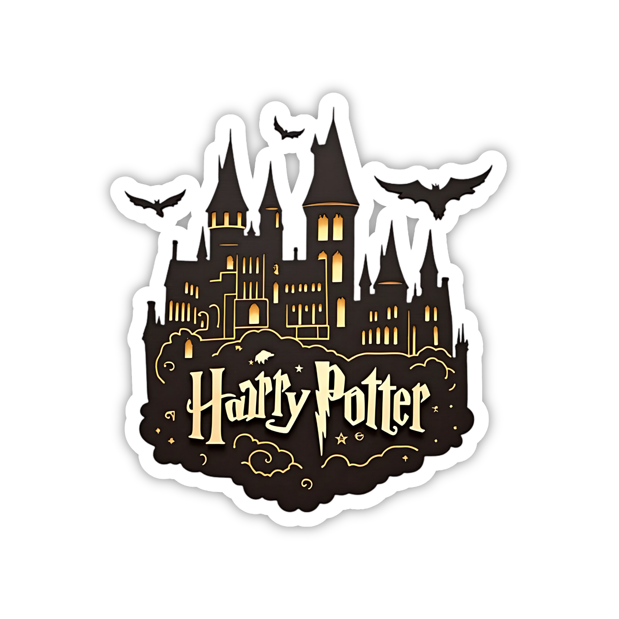 Hogwarts Castle Vintage Emblem Sticker