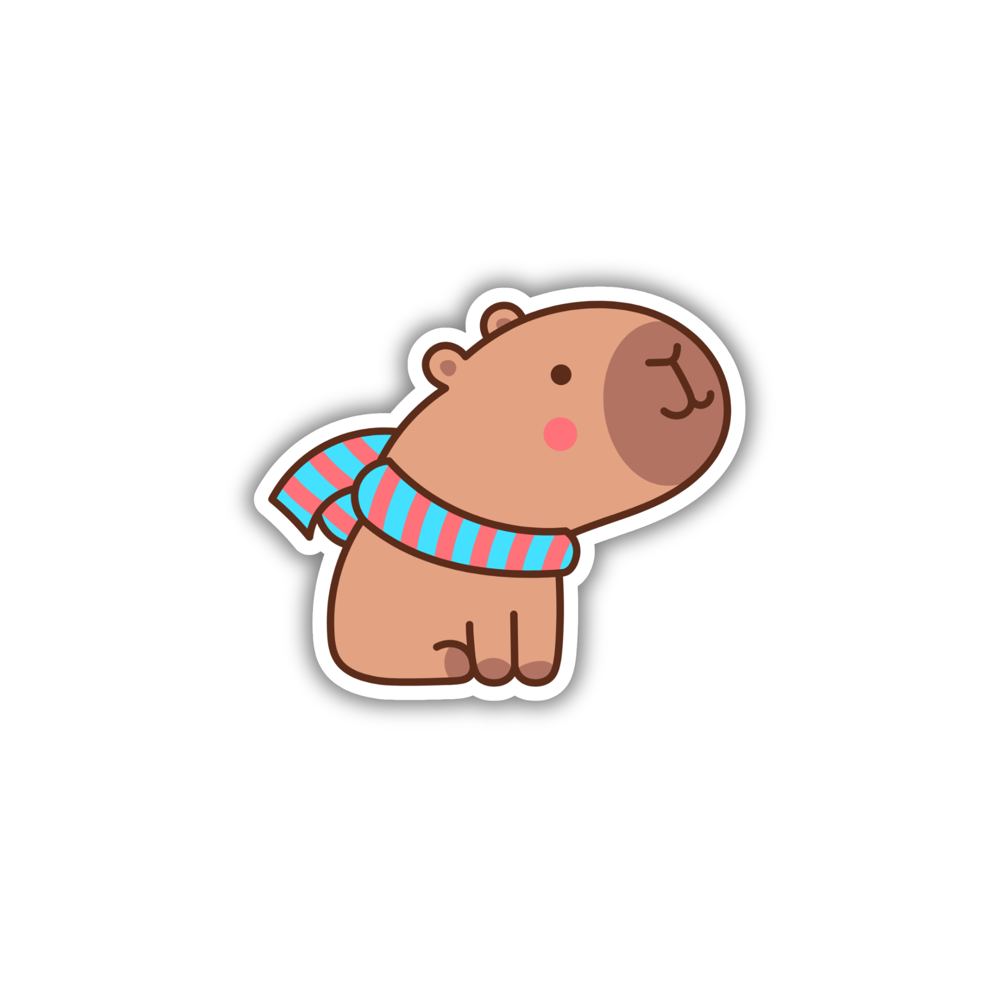 Capybara Cute Walk Sticker