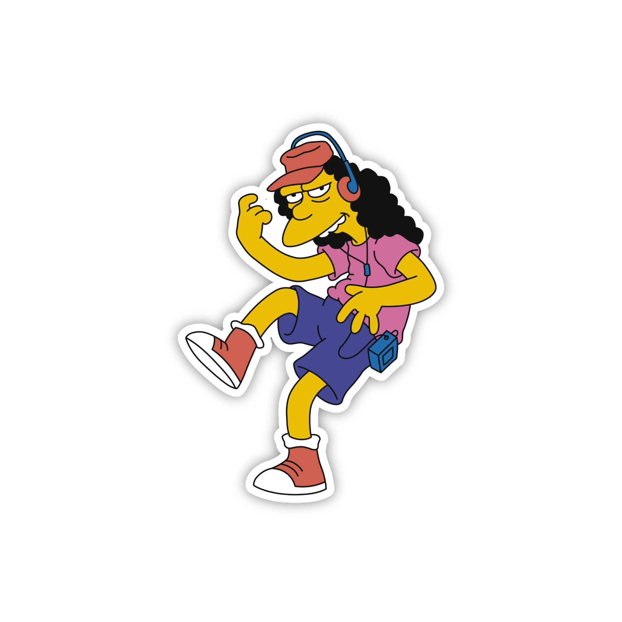 Animated Yellow Family Pose 26 Cartoon Sticker
