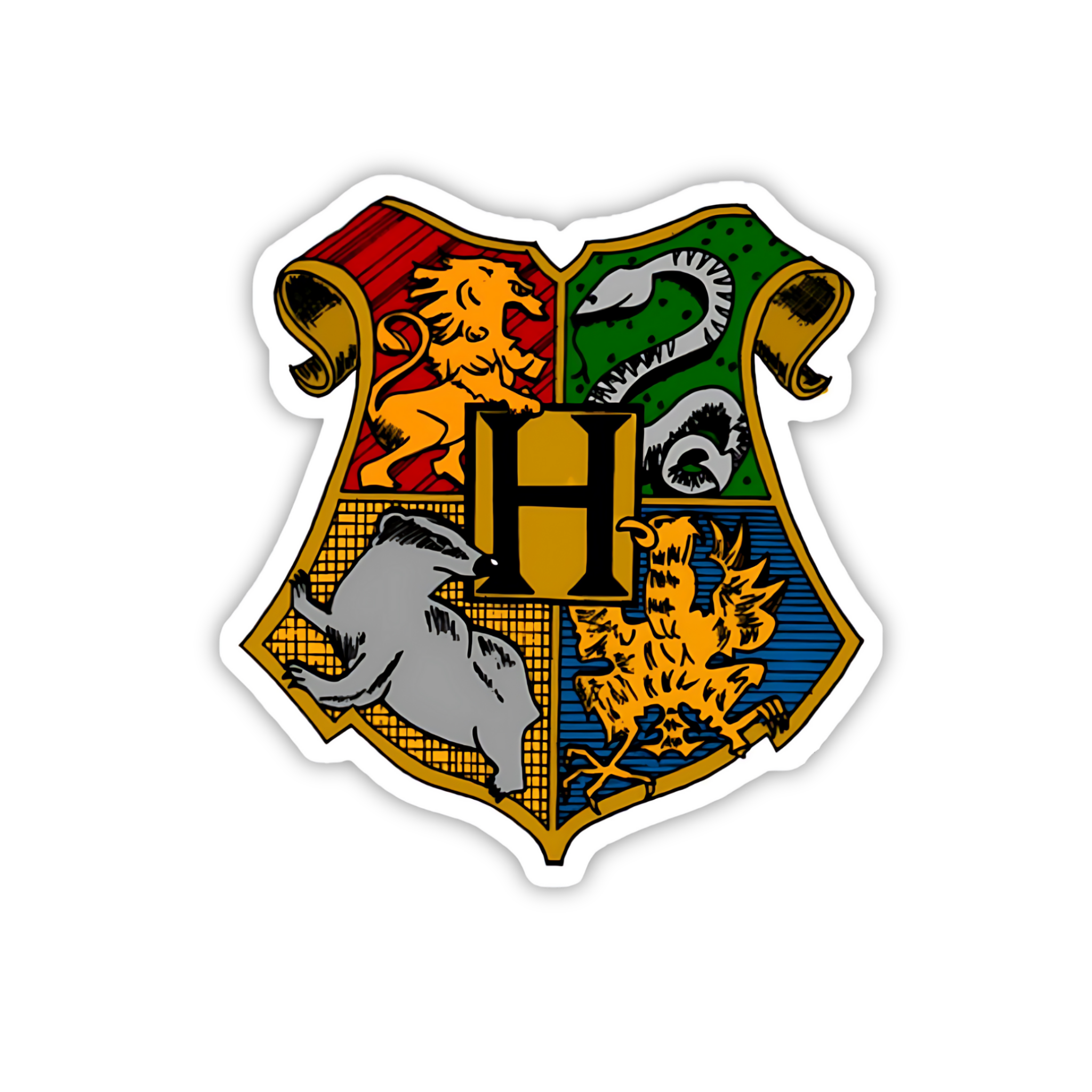 Hogwarts Four Houses Crest Sticker
