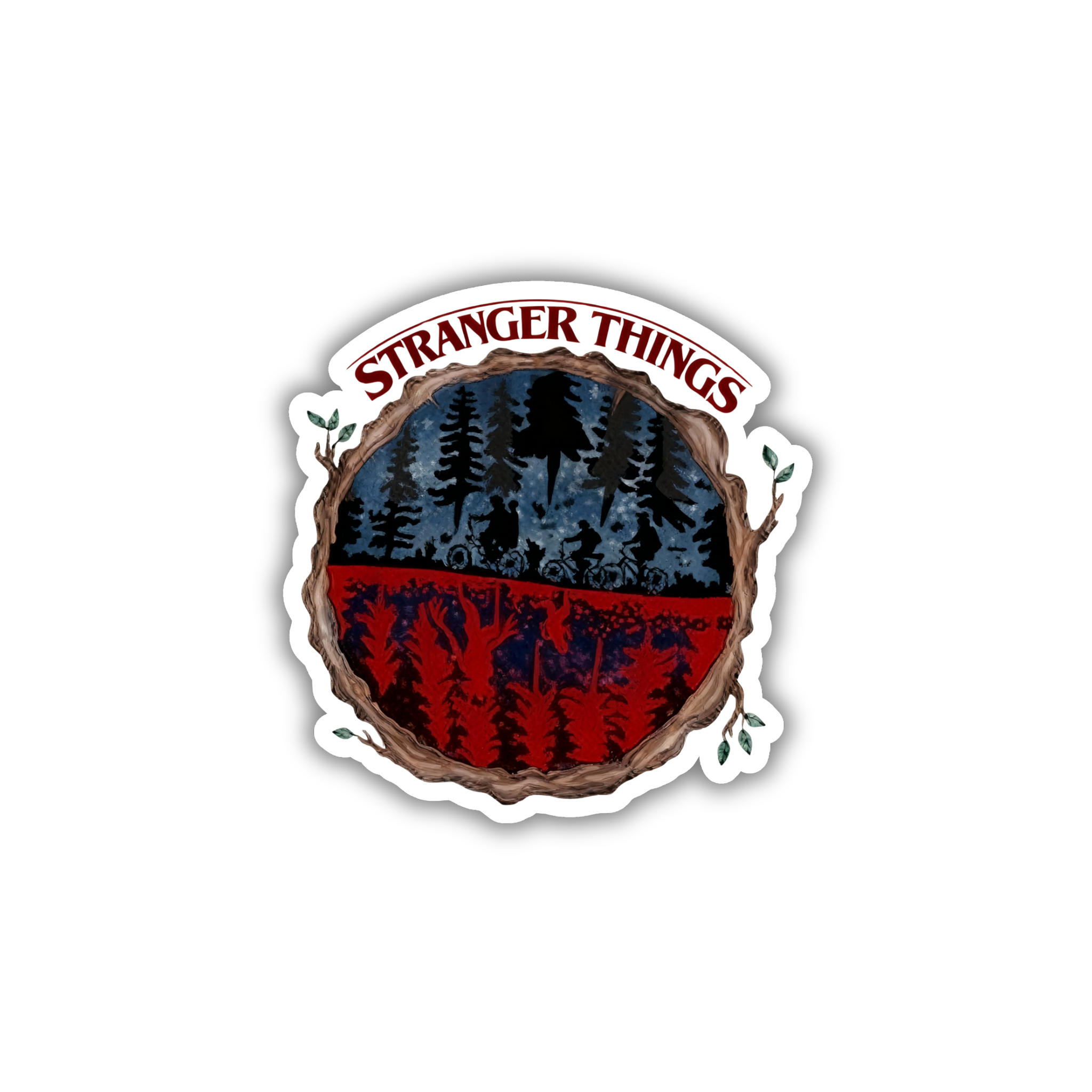 Stranger Things Logo Badge Vinyl Sticker | Stranger Things Aesthetic Laptop Decal | Snap Magicians
