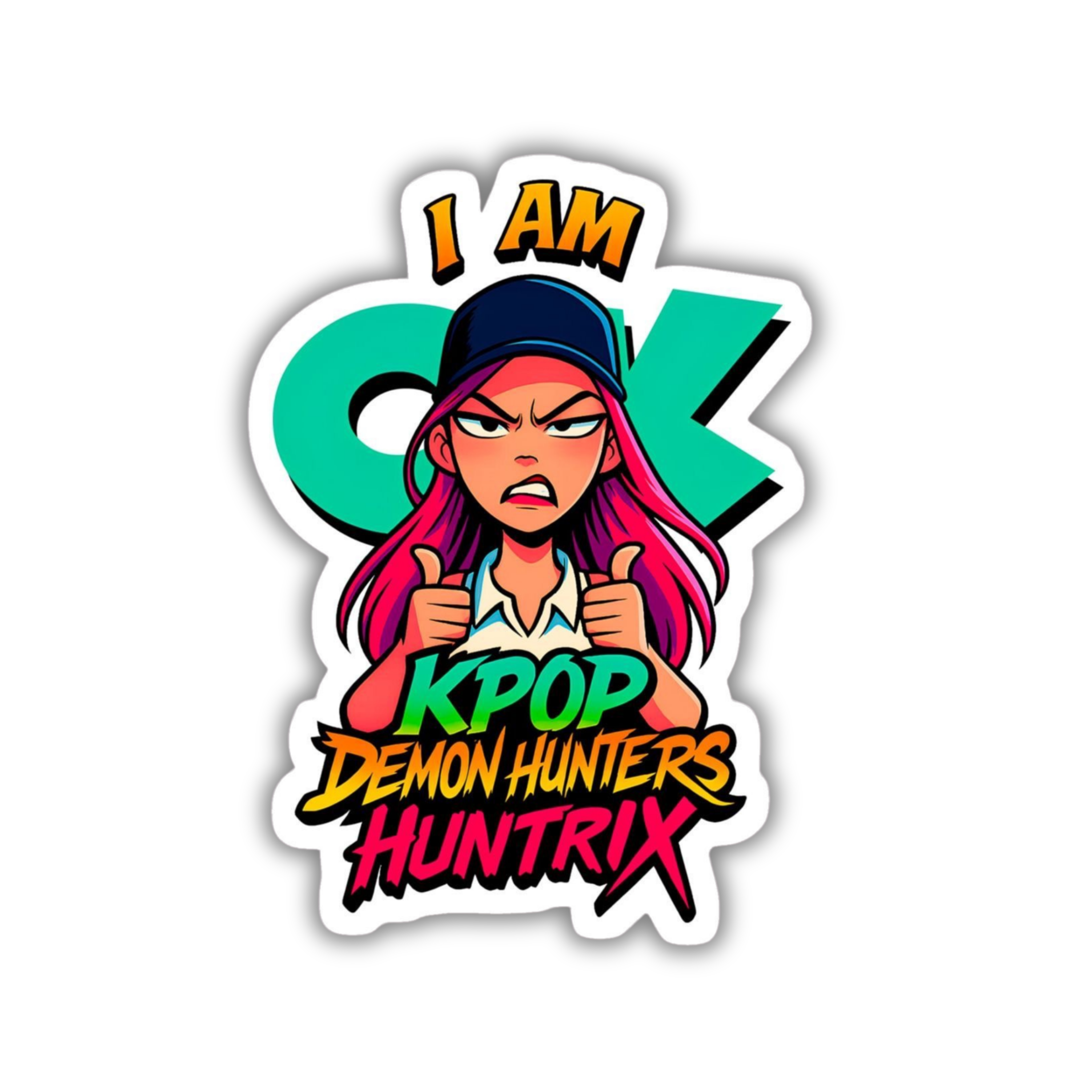 I Am Huntrix Alt Version Vinyl Sticker | K-Pop Aesthetic Fandom Laptop Decal | Snap Magicians