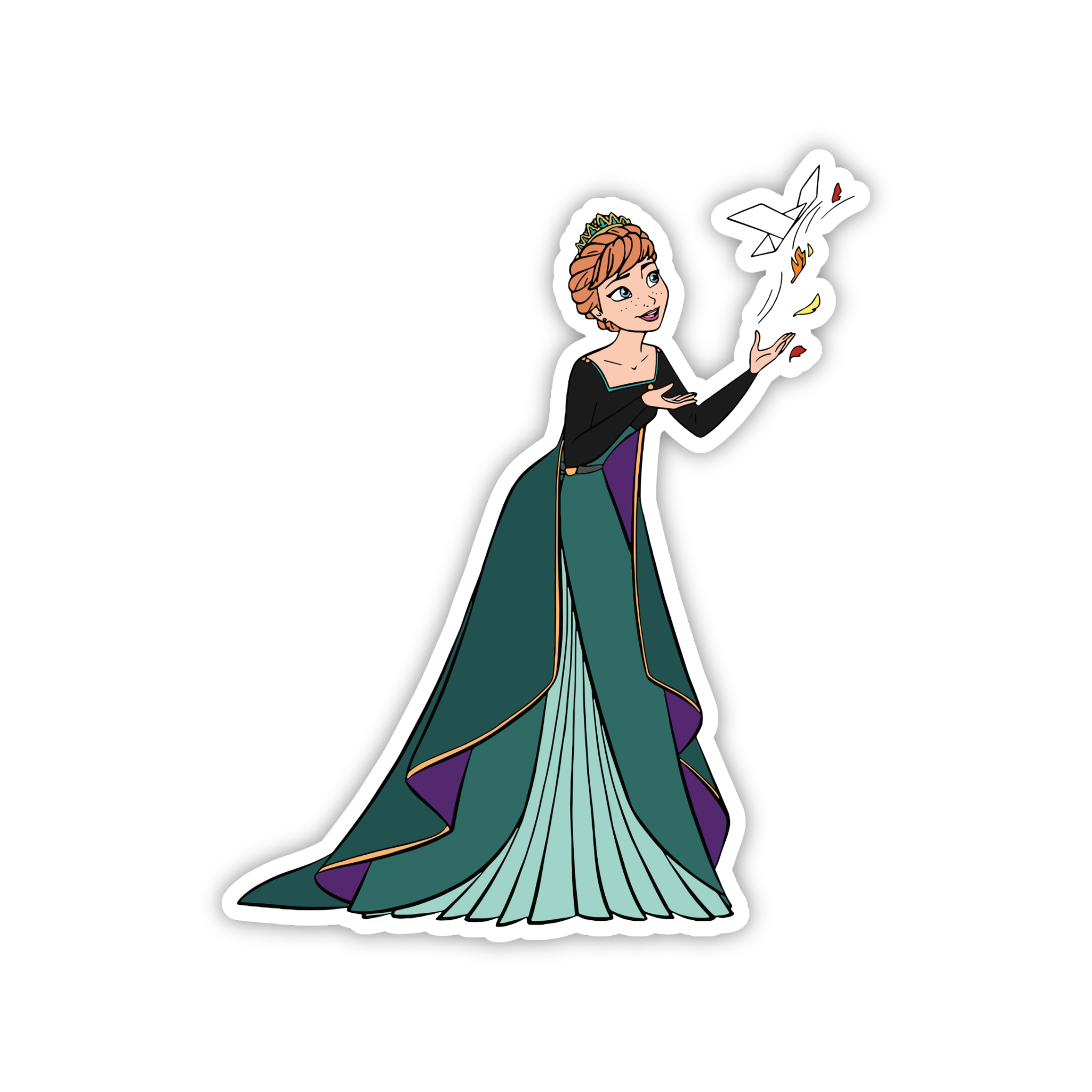 Anna Ice Magic Pose Sticker