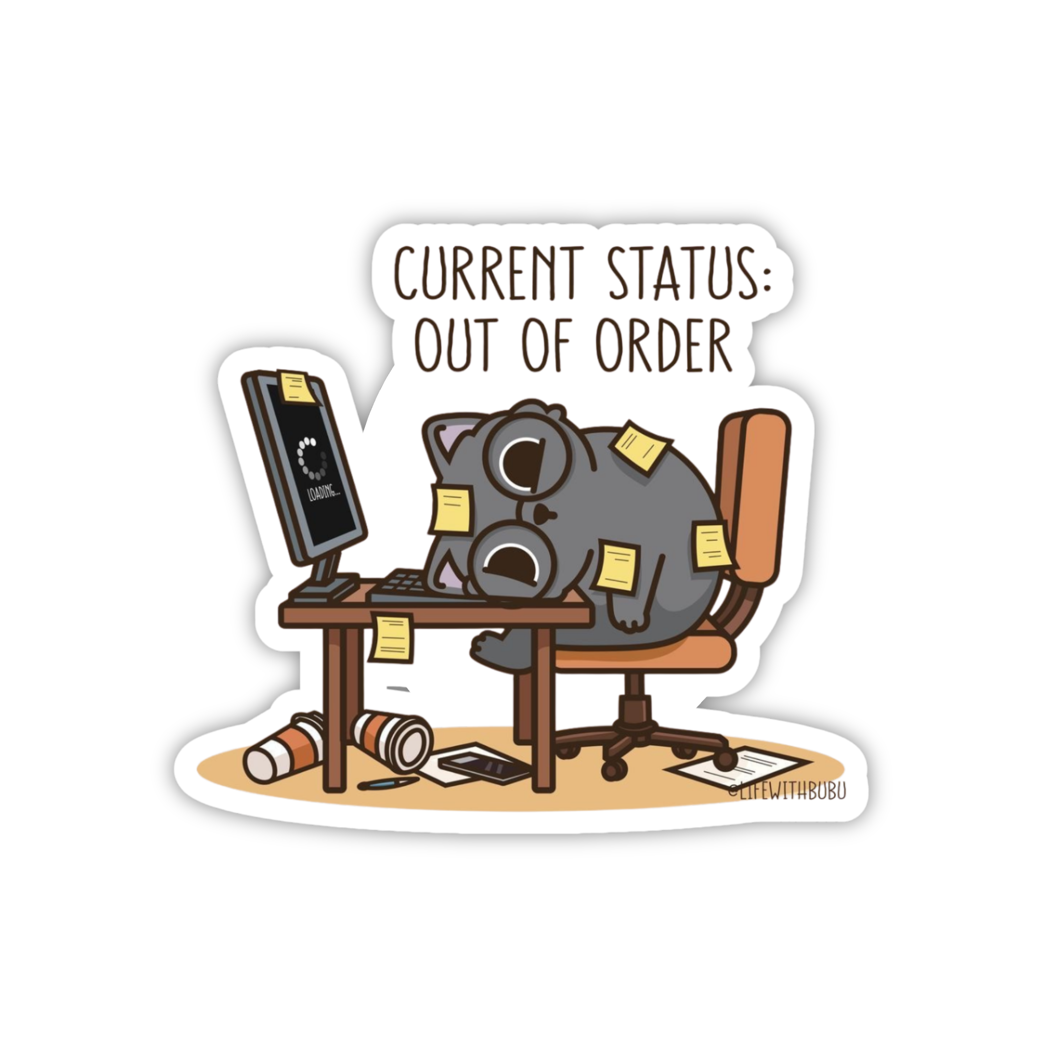 It’s You And Me Against The World Cat Sticker