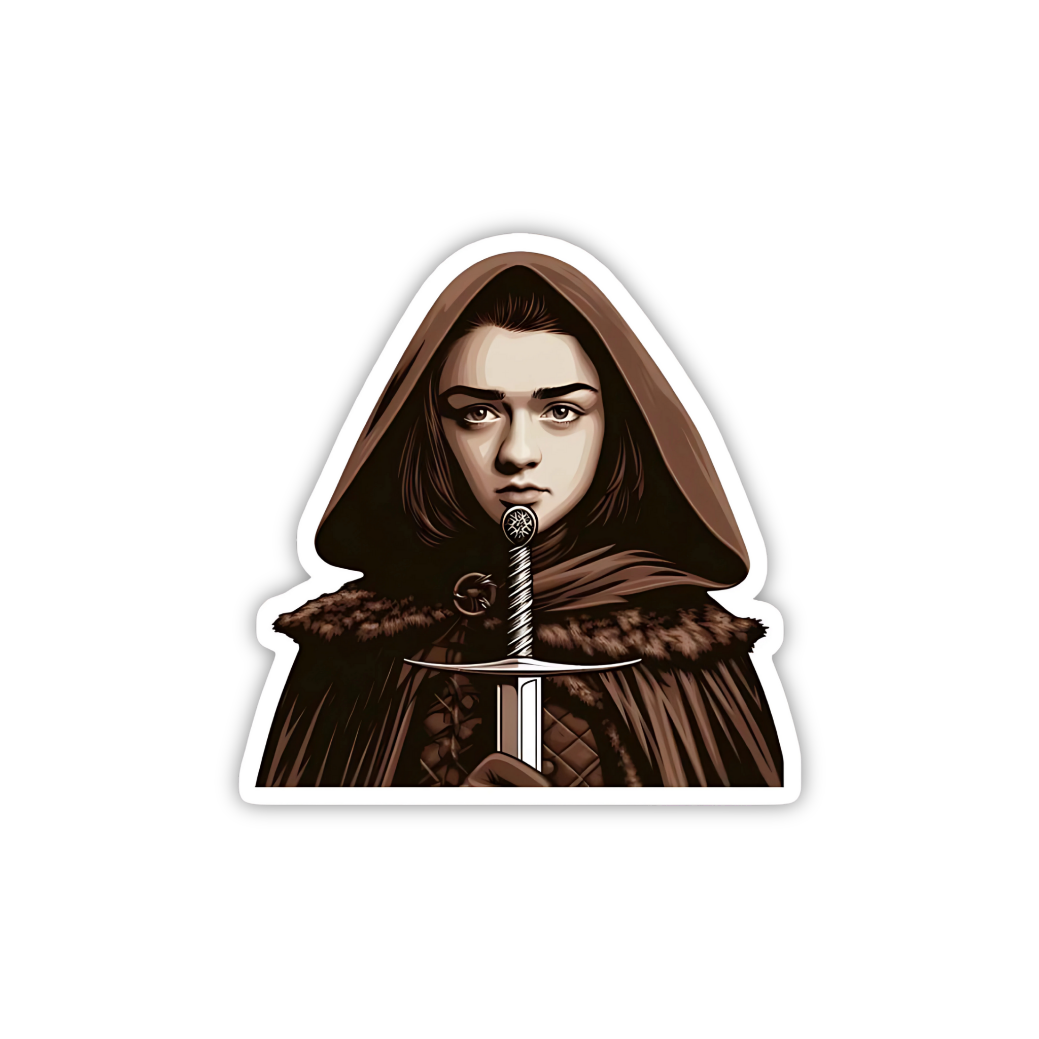Faceless Man Hooded Portrait Sticker