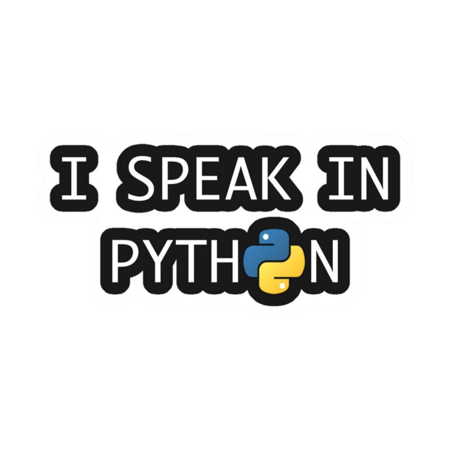 Coding Stickers - "I Speak Python"