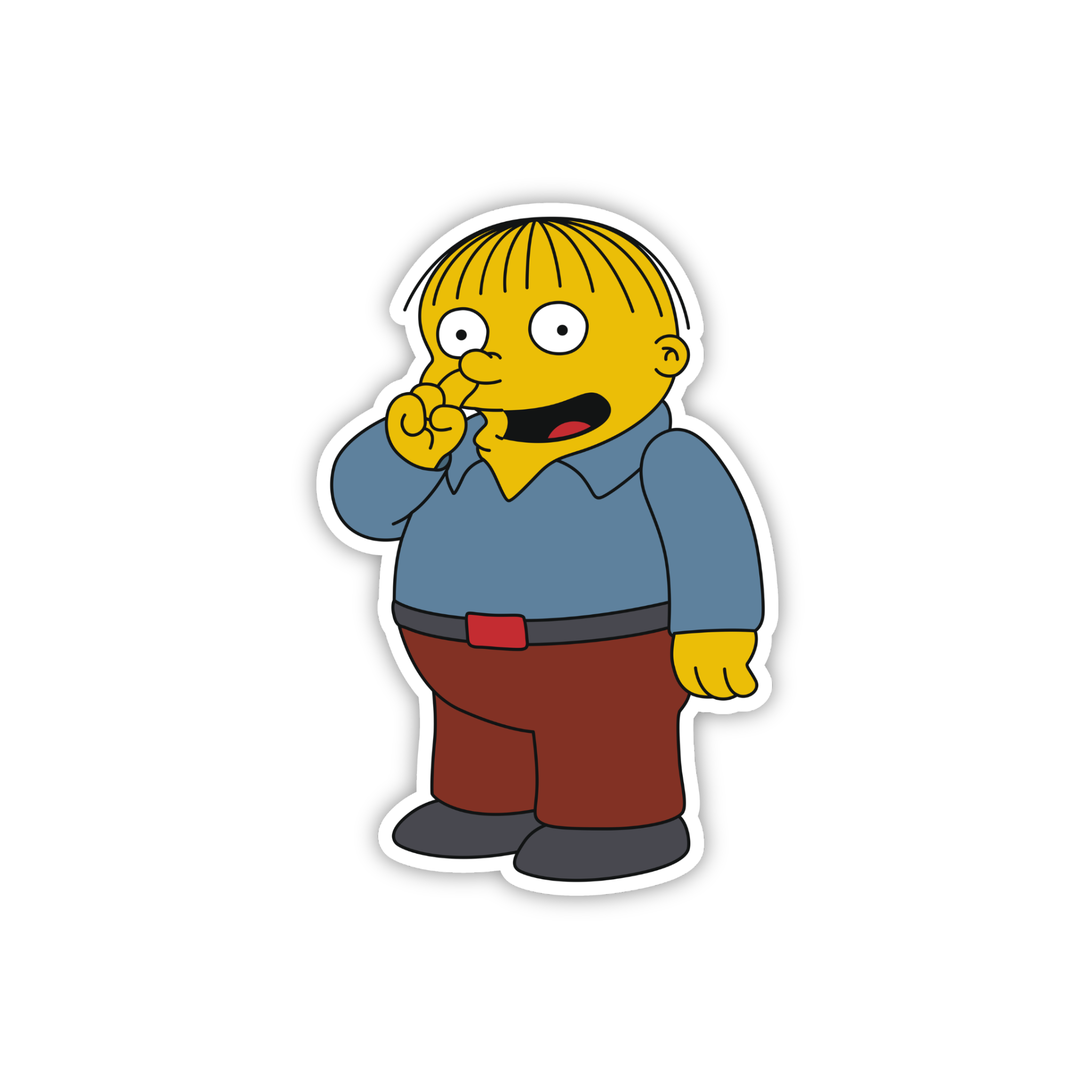 Animated Yellow Family Pose 27 Cartoon Sticker