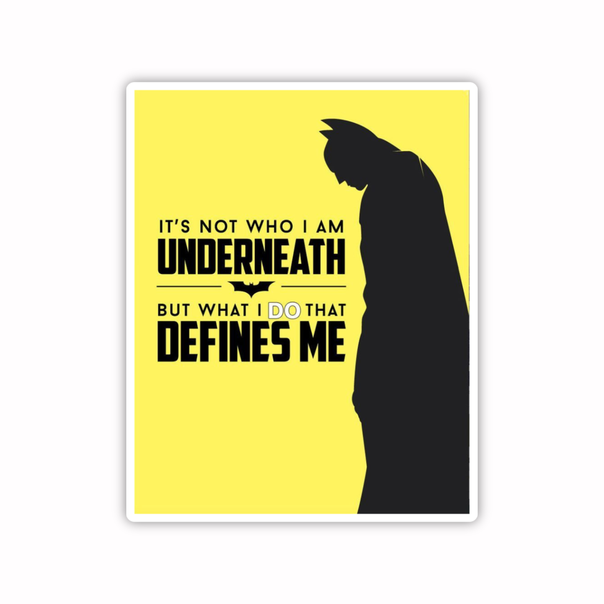 Hero Quote Poster Sticker