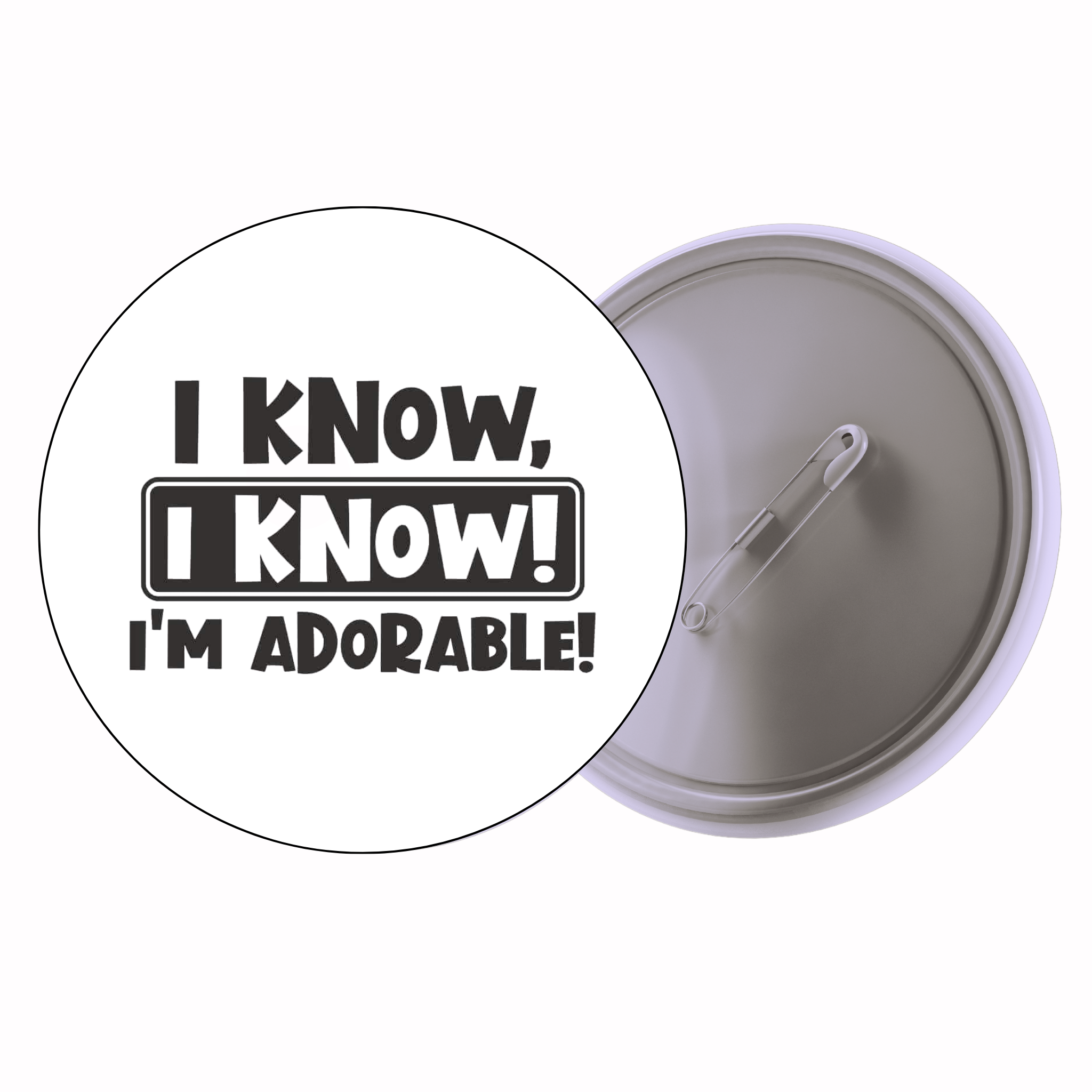 Classic Motivational Quote Pin Badge Design 027 | Minimal Typography Button Badge (2 Sizes)