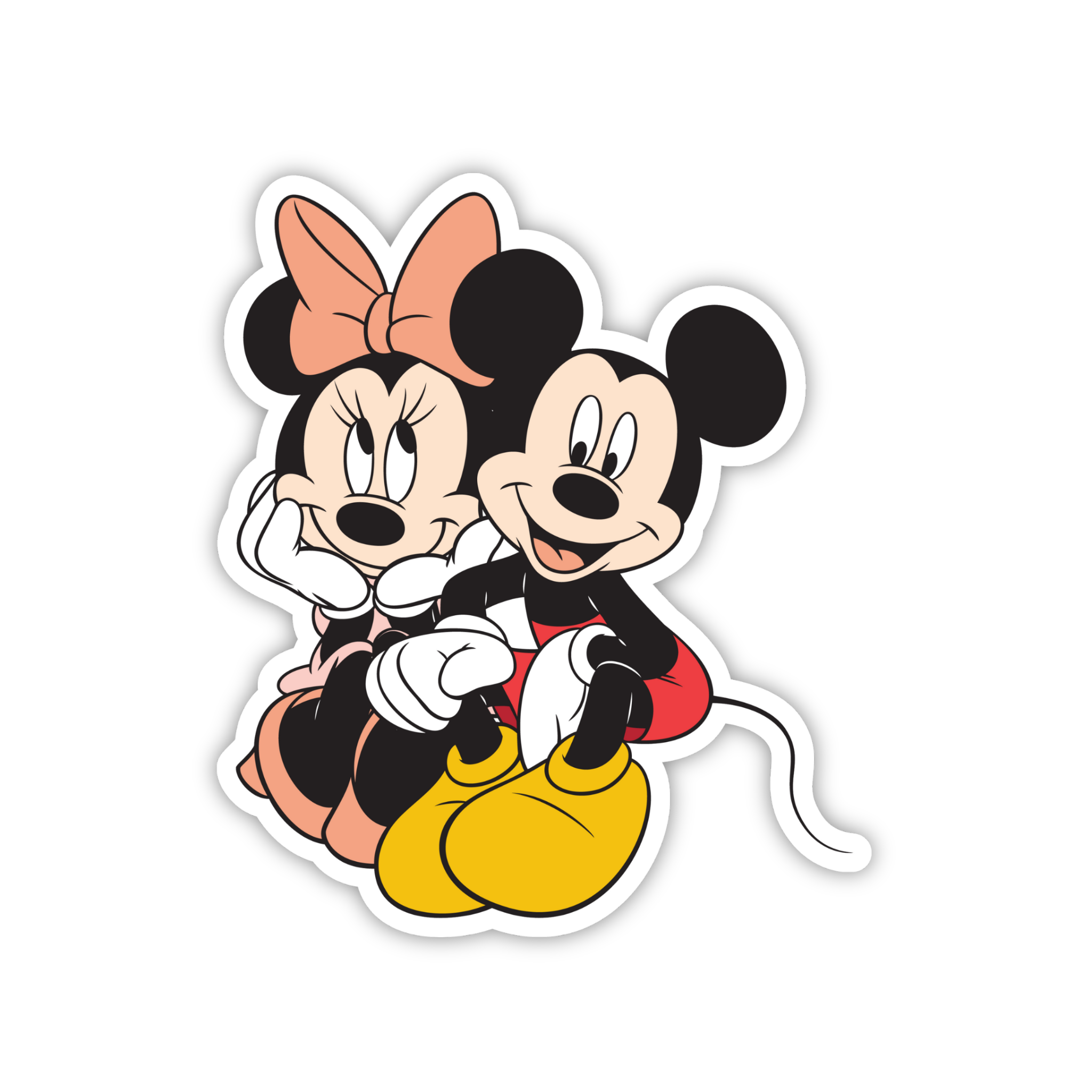 Mickey Minnie Sit Sticker