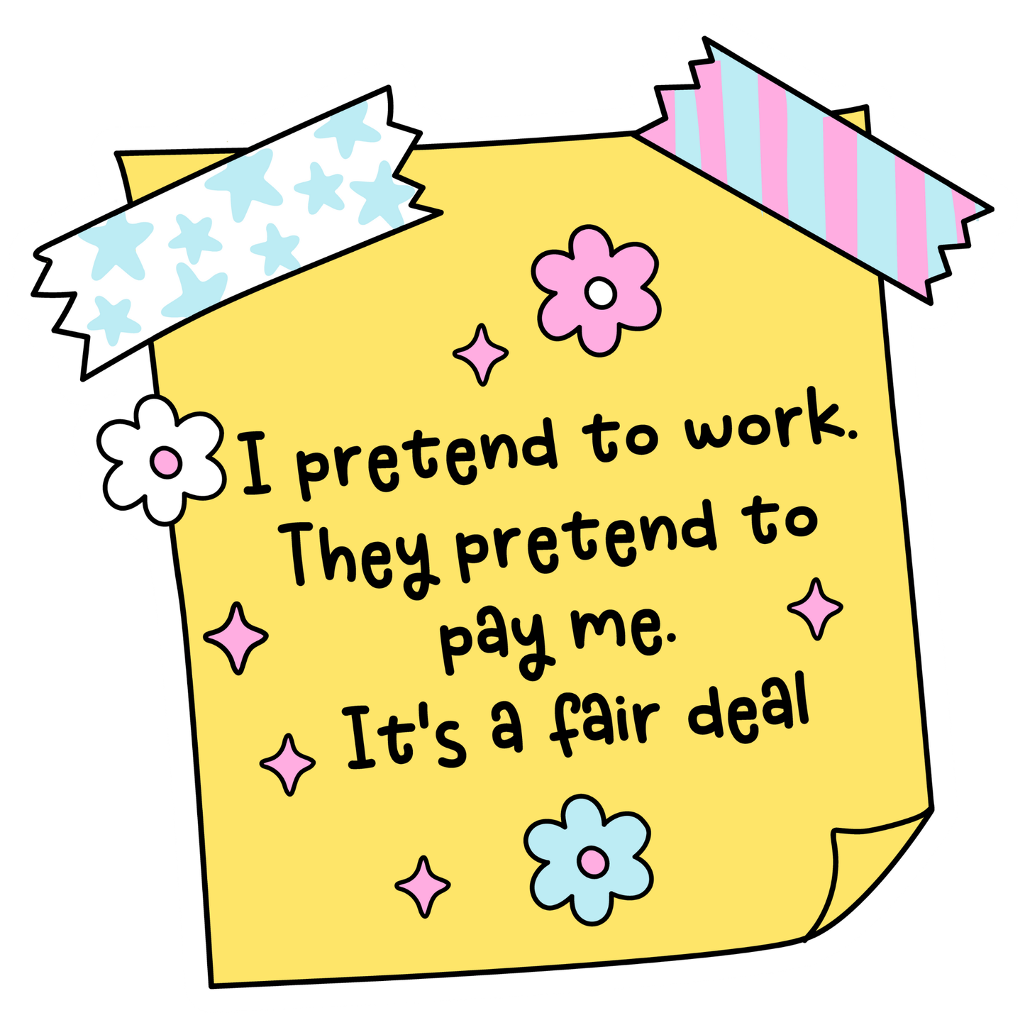 Workplace Stickers - Fair Deal Work Note