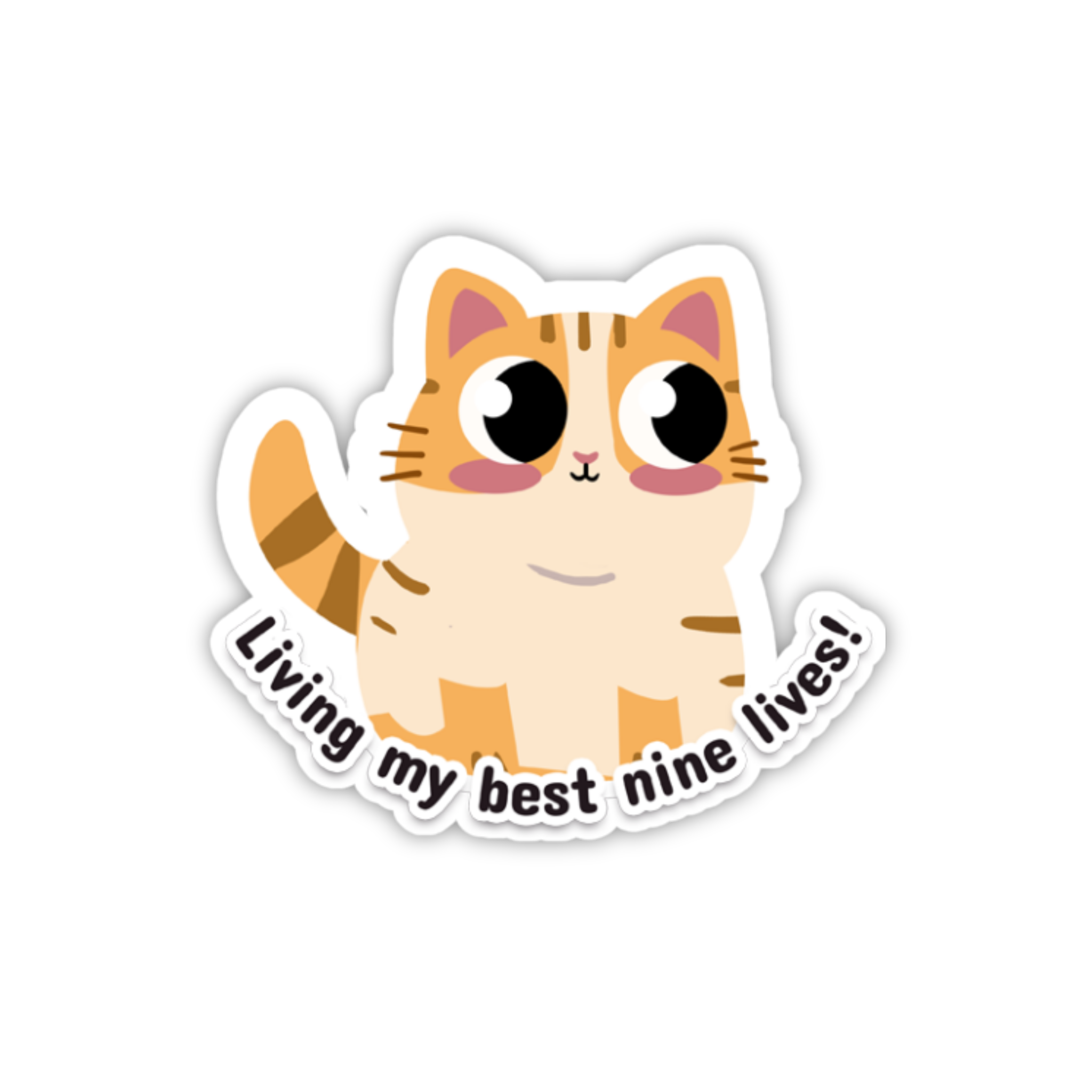 Bestie Cat Heart Sticker