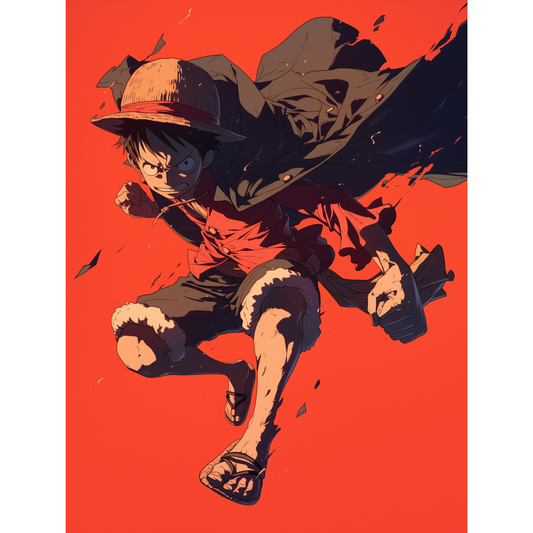Monkey D. Luffy Poster – One Piece Anime Wall Art | Straw Hat Pirate Captain Print – Skybound Strike