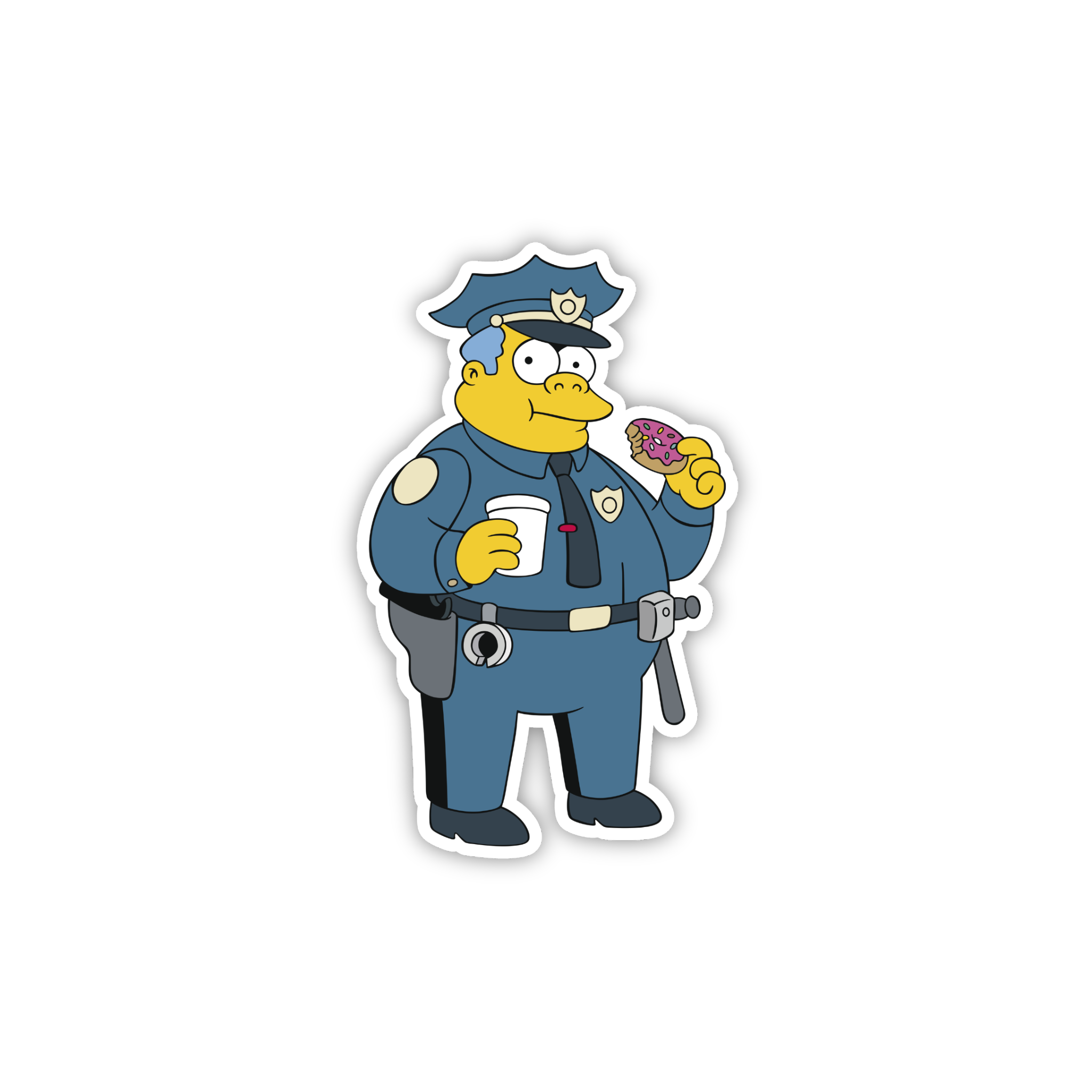 Animated Yellow Family Pose 28 Cartoon Sticker