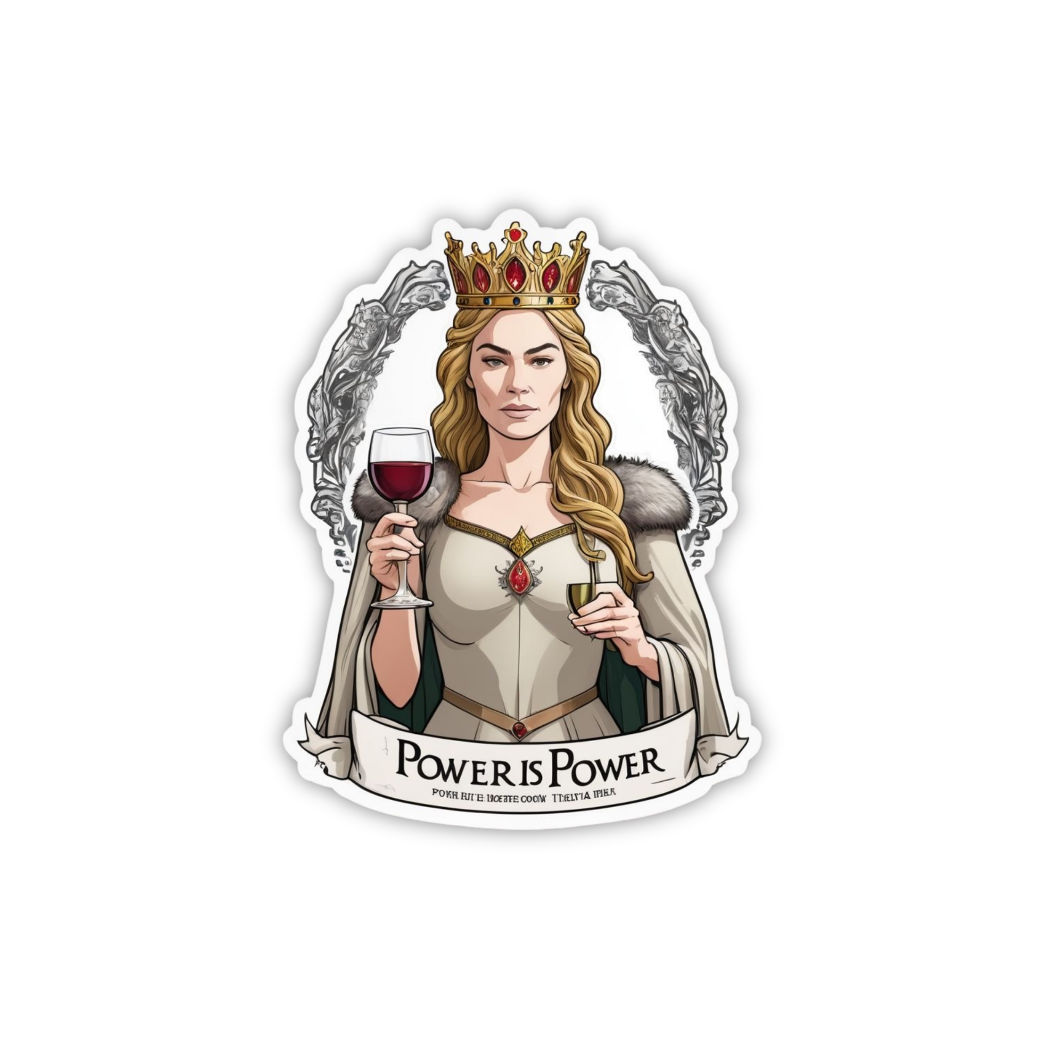 Queen Rhaenyra Crown Art Sticker
