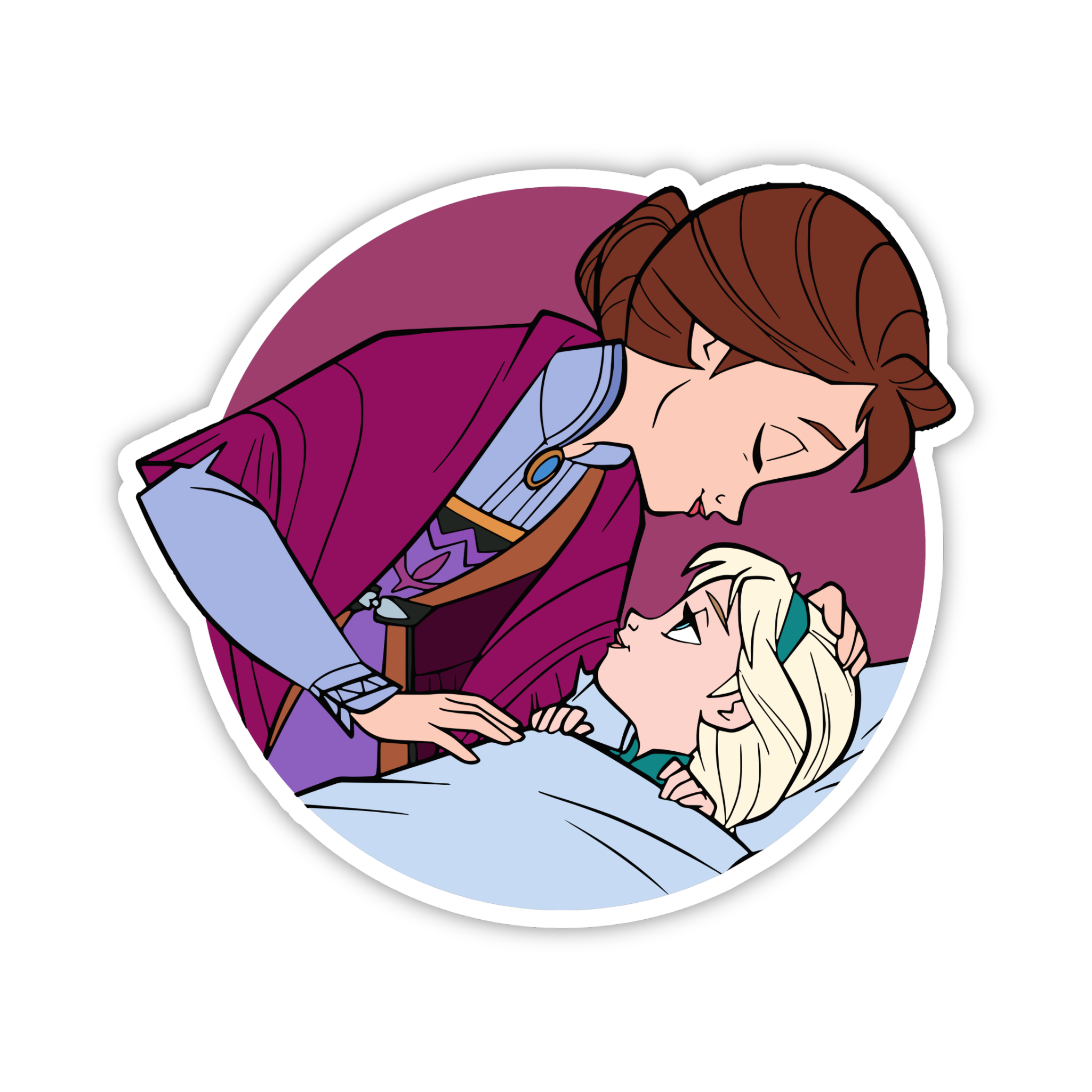 Anna Sleeping Cute Sticker