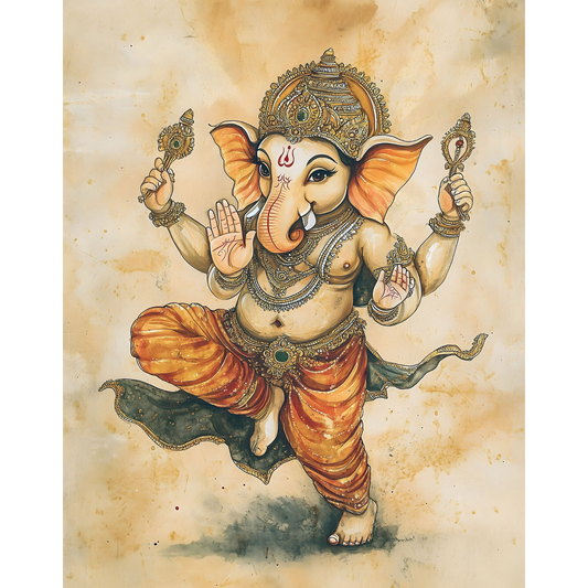 Lord Ganesha Poster – Spiritual Wall Art | Hindu God of Wisdom & Prosperity – Ganesh 1