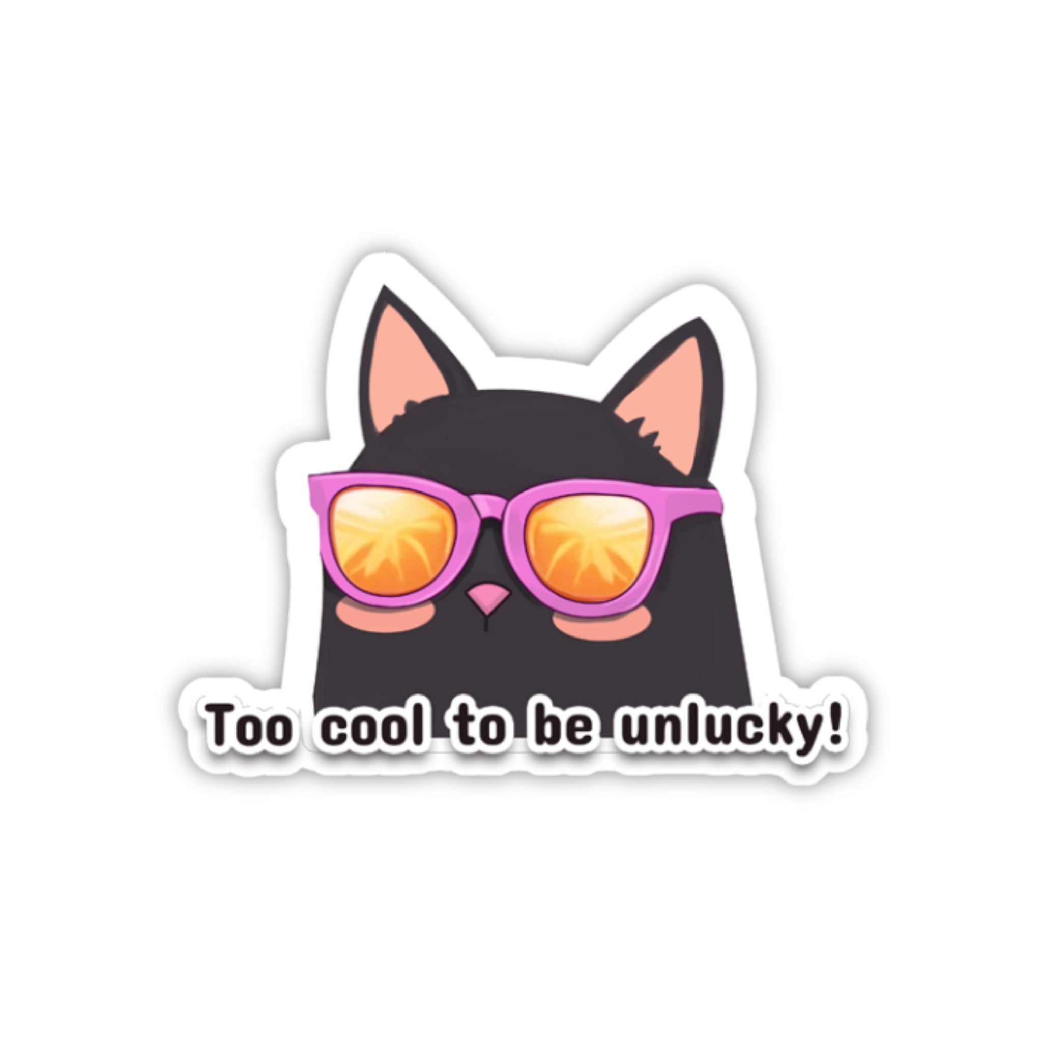Too Cool Cat Sunglasses Sticker