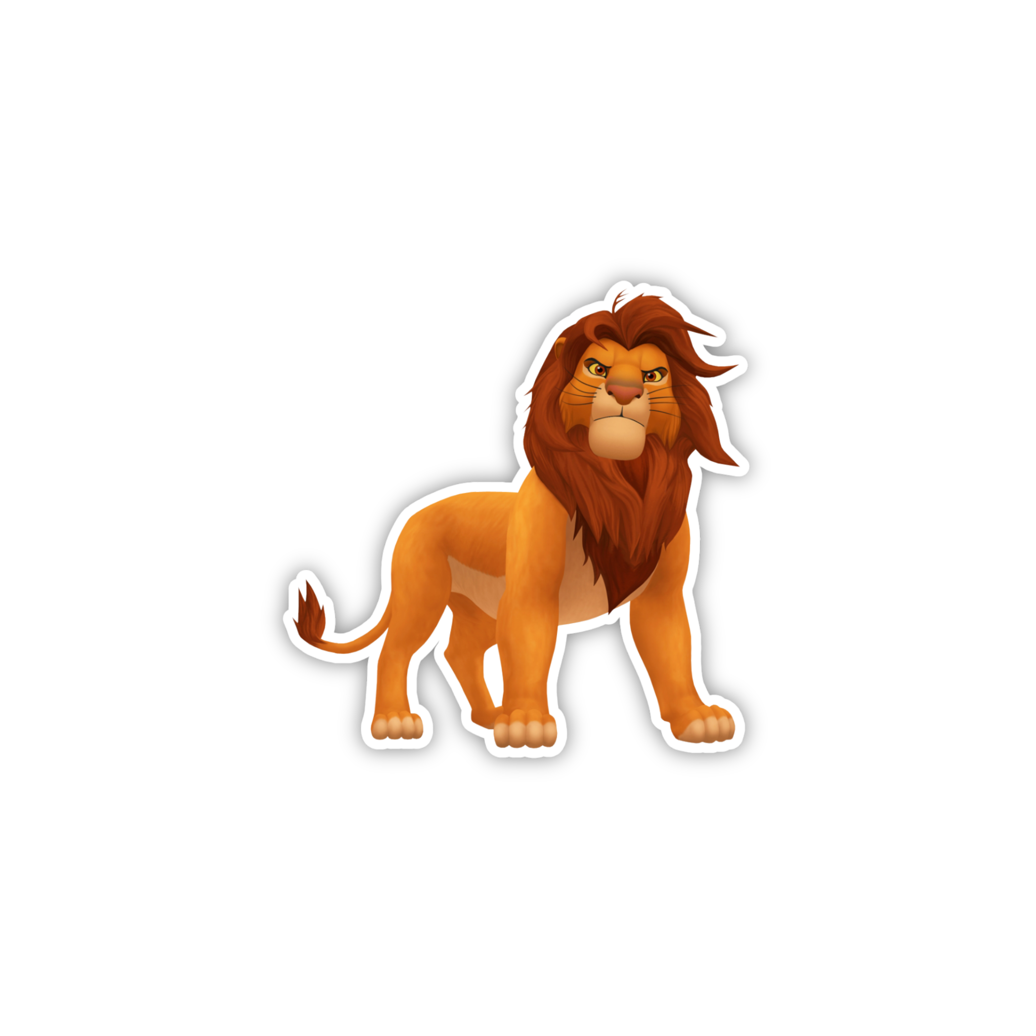 Adult Simba Standing Proud Sticker