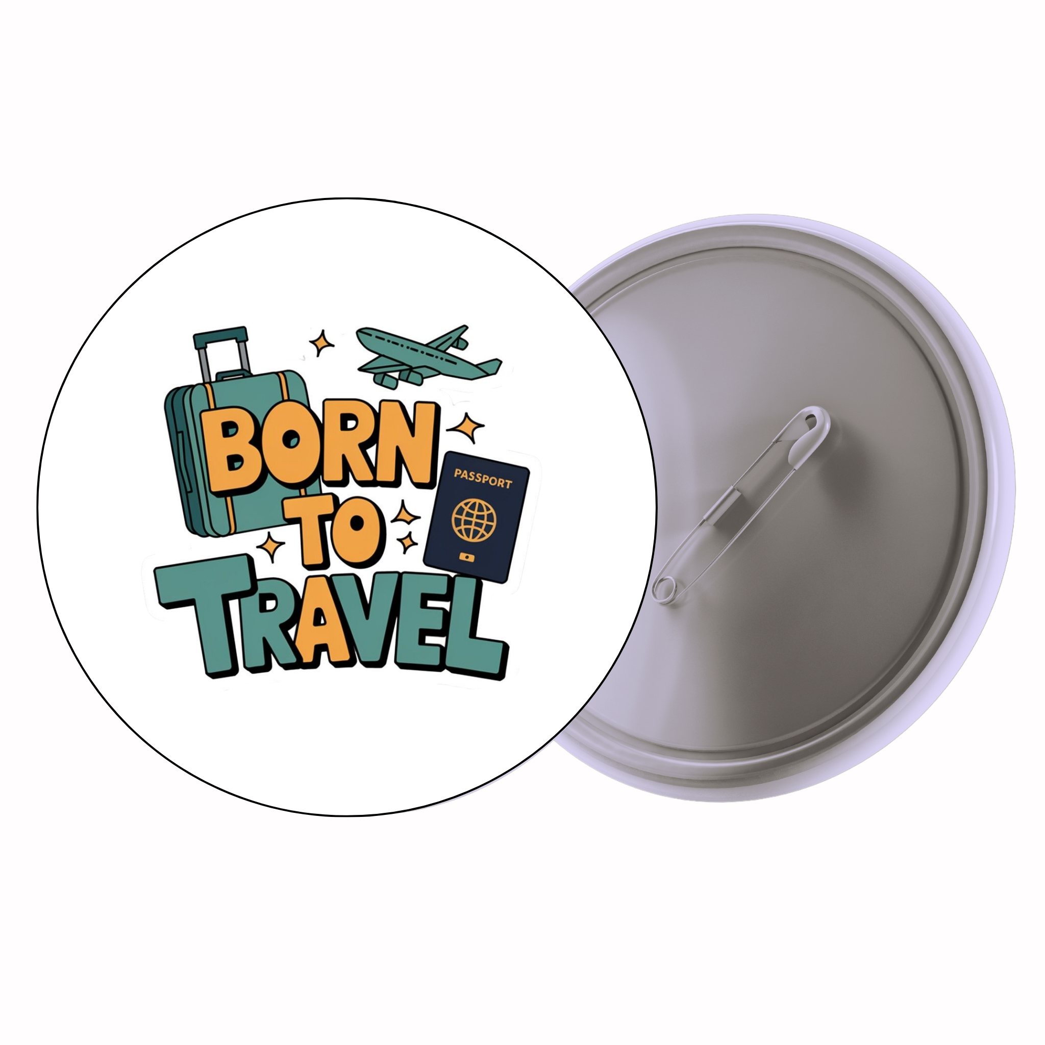 Born To Travel | Colorful Quote Badge
