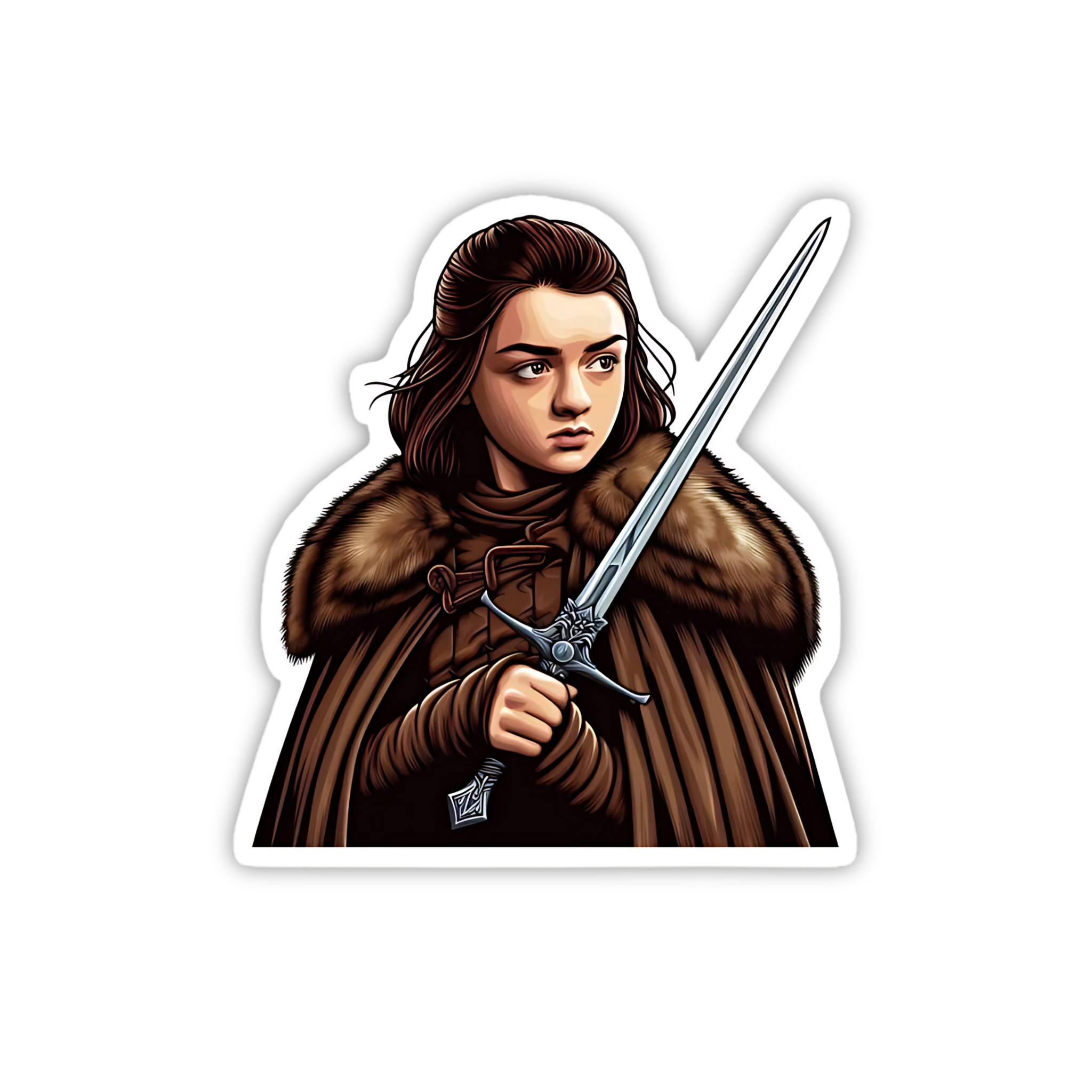 Arya Stark Sword Action Sticker