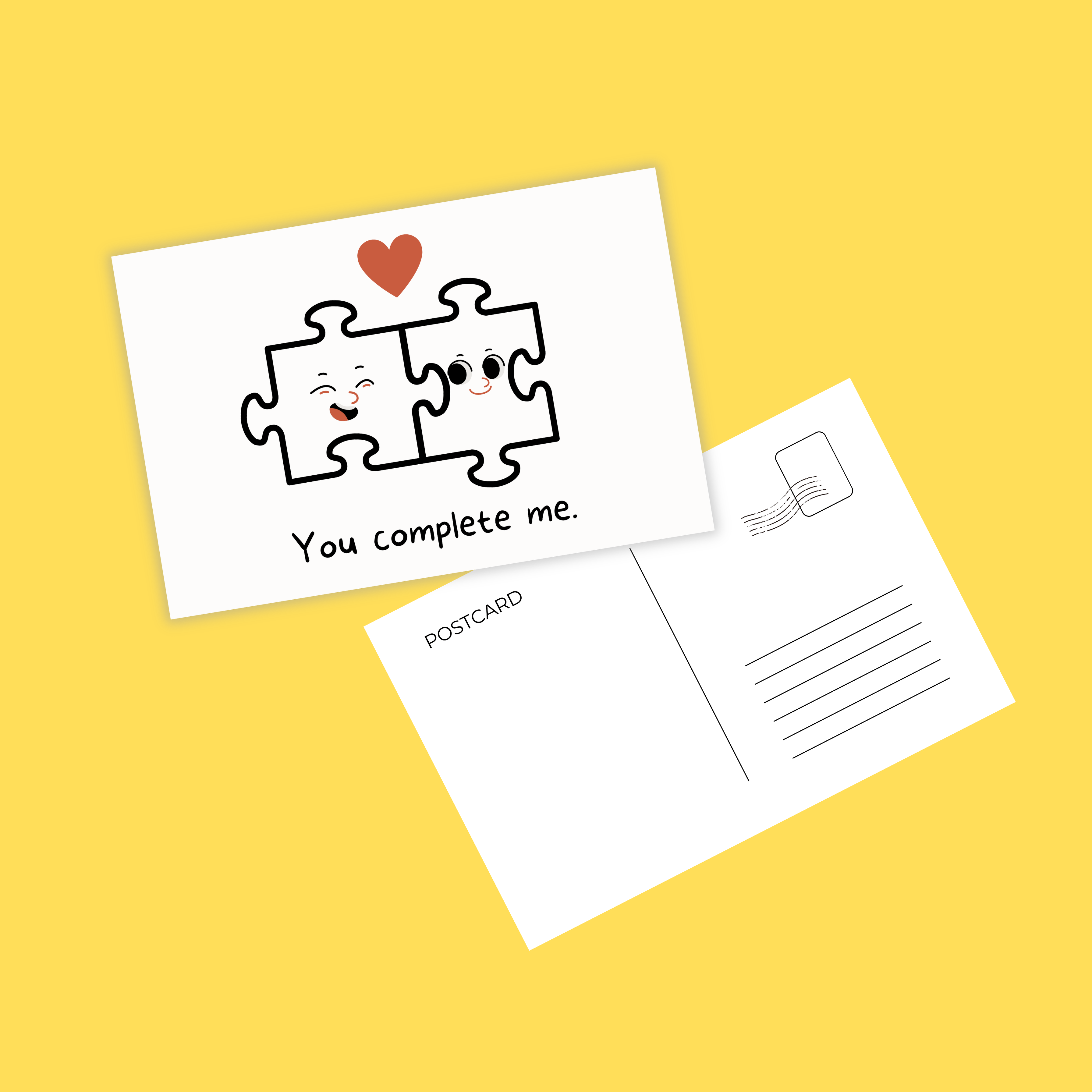 Set of 5 Love Postcards