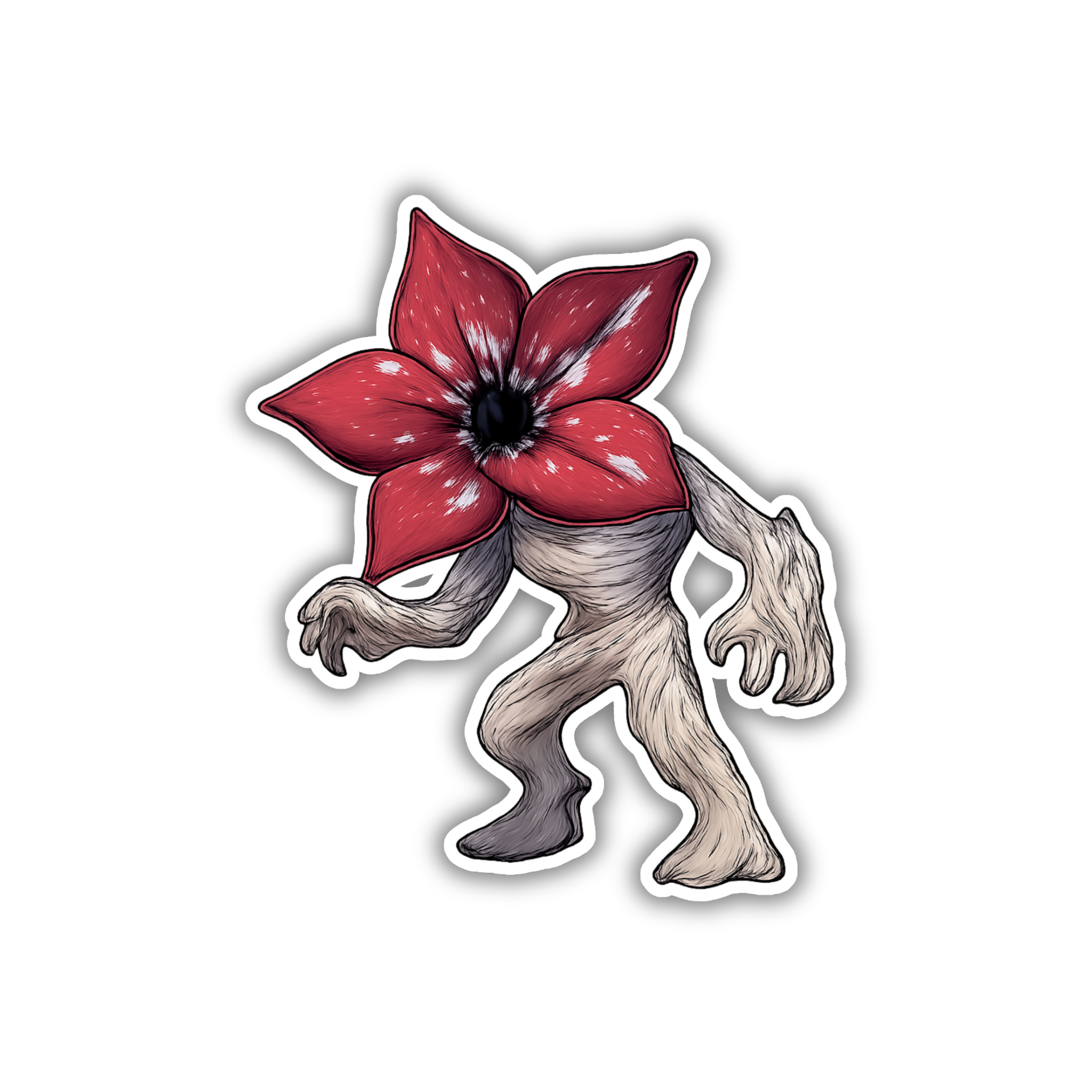 Demogorgon Monster Art Vinyl Sticker | Stranger Things Aesthetic Laptop Decal | Snap Magicians