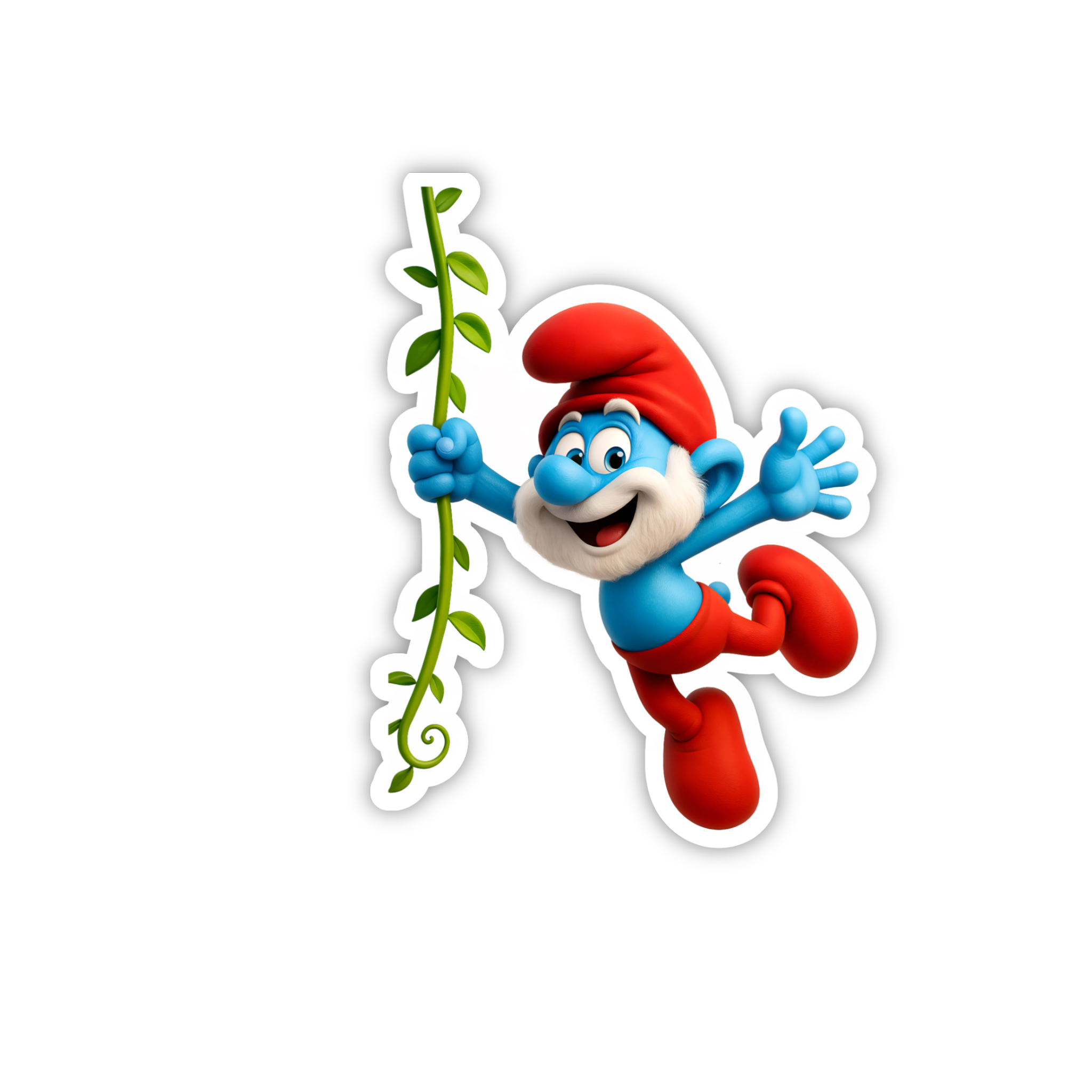 Smurf Climbing Vine Sticker