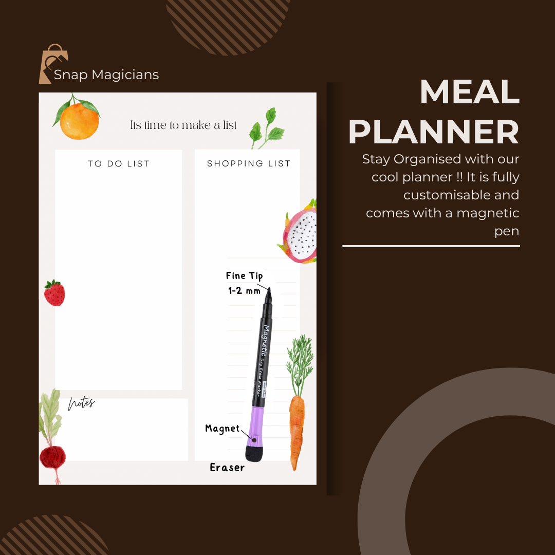 Magnetic Planner with Fine Tip Magnetic Marker