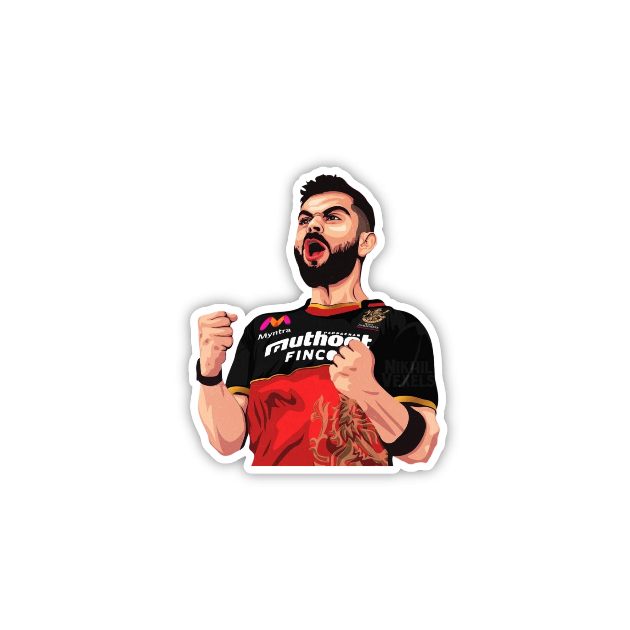 Kohli RCB Power Shout Sticker
