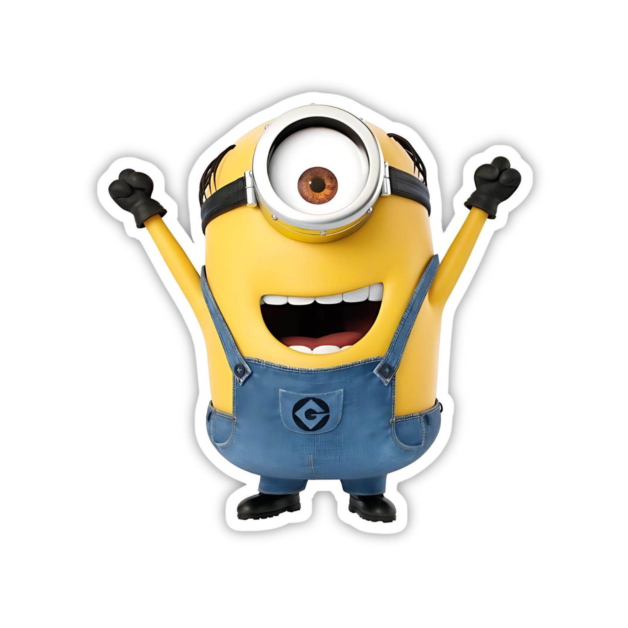 Minion Happy Jump Sticker