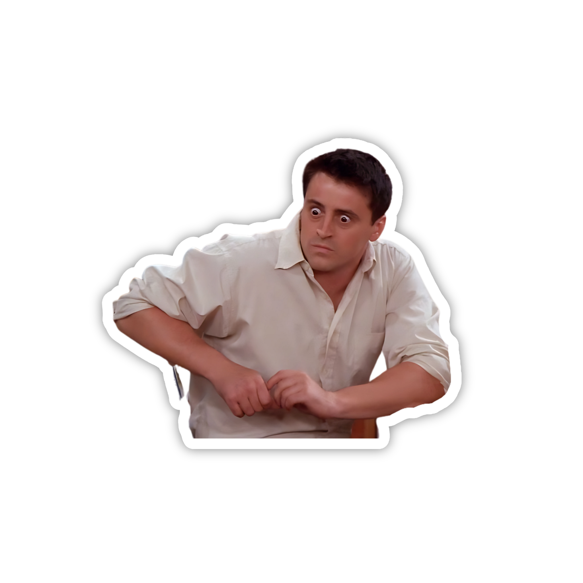 Joey Leaning Pose Art Vinyl Sticker | Friends TV Show Aesthetic Laptop Decal | Snap Magicians