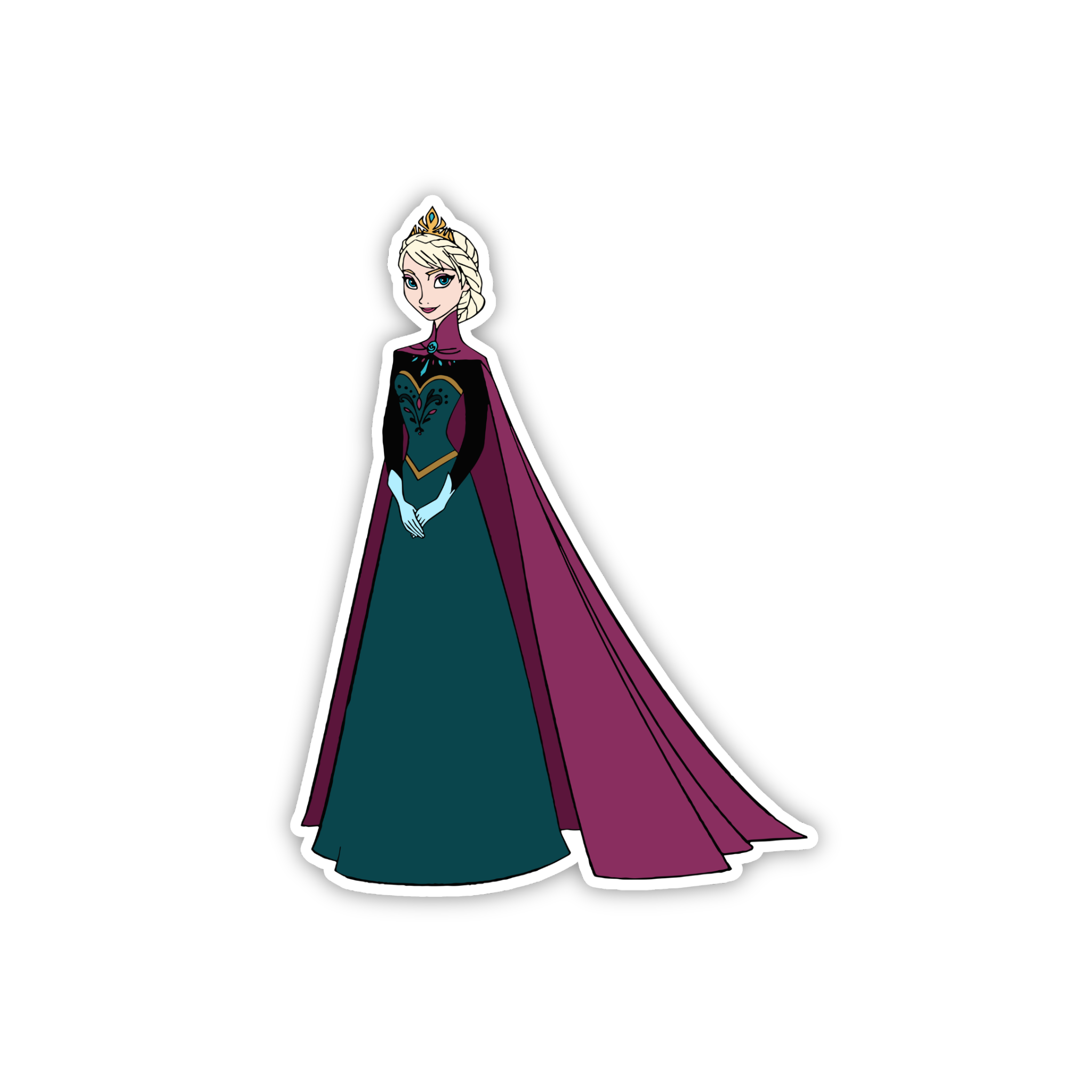 Elsa Coronation Cape Sticker