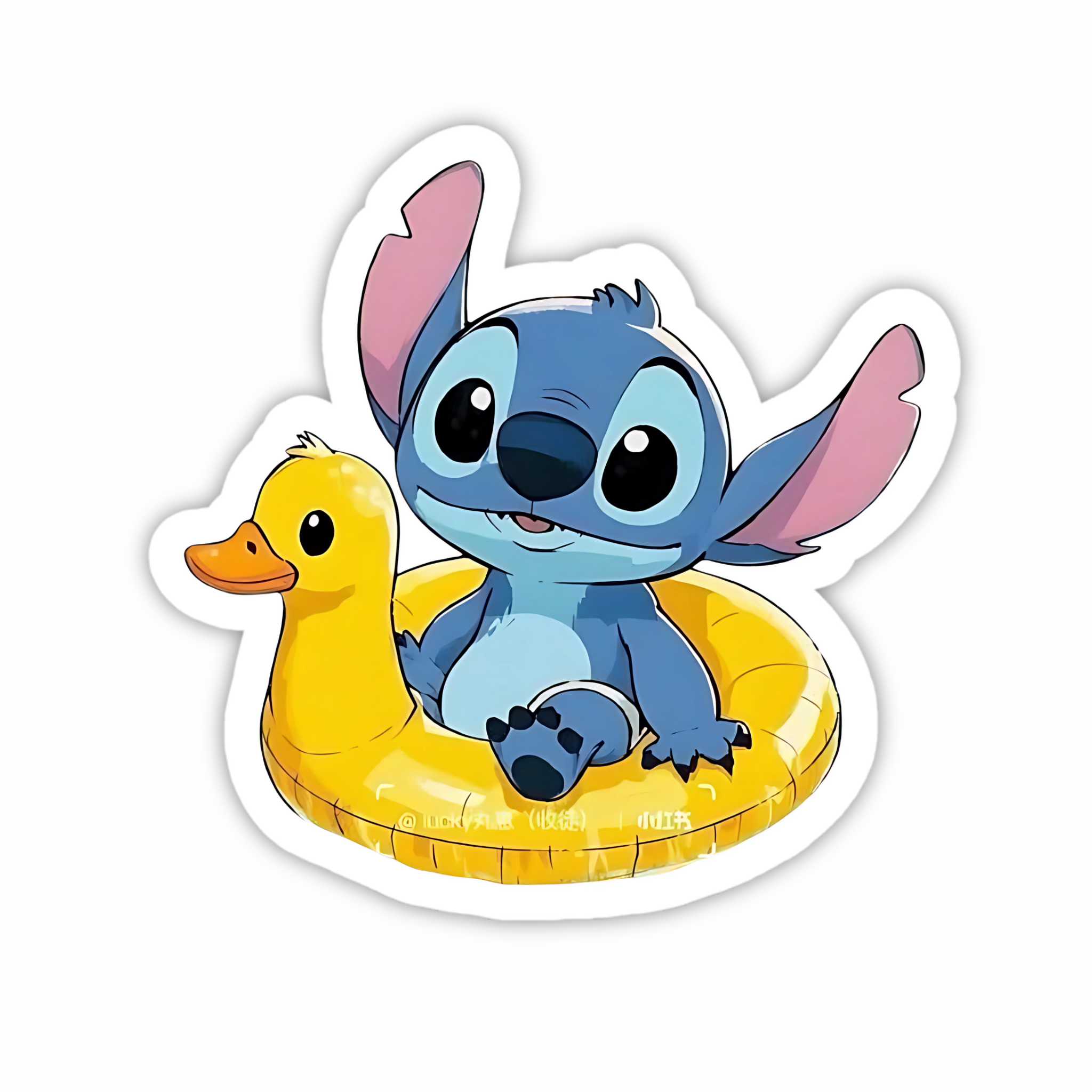 Stitch Duck Float Sticker