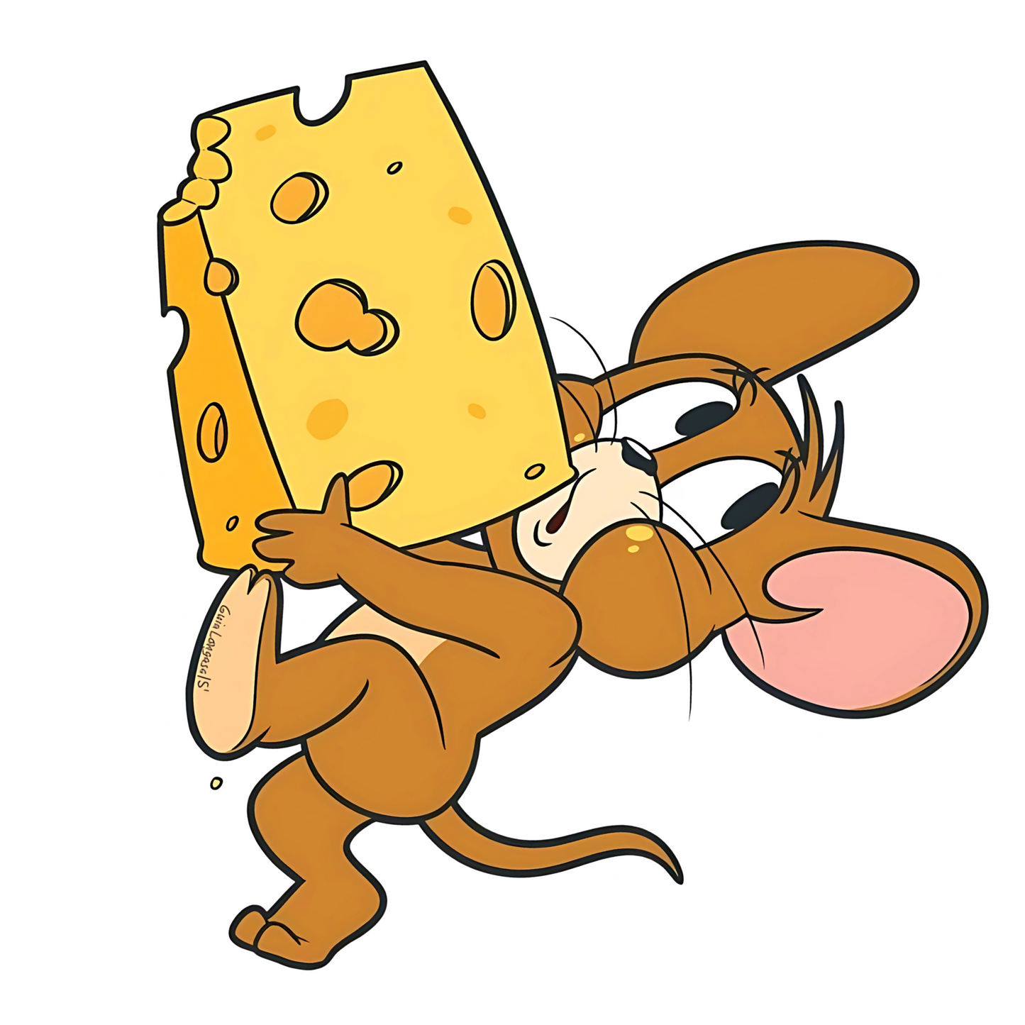 Tom and Jerry Stickers - Jerry Cheese Run