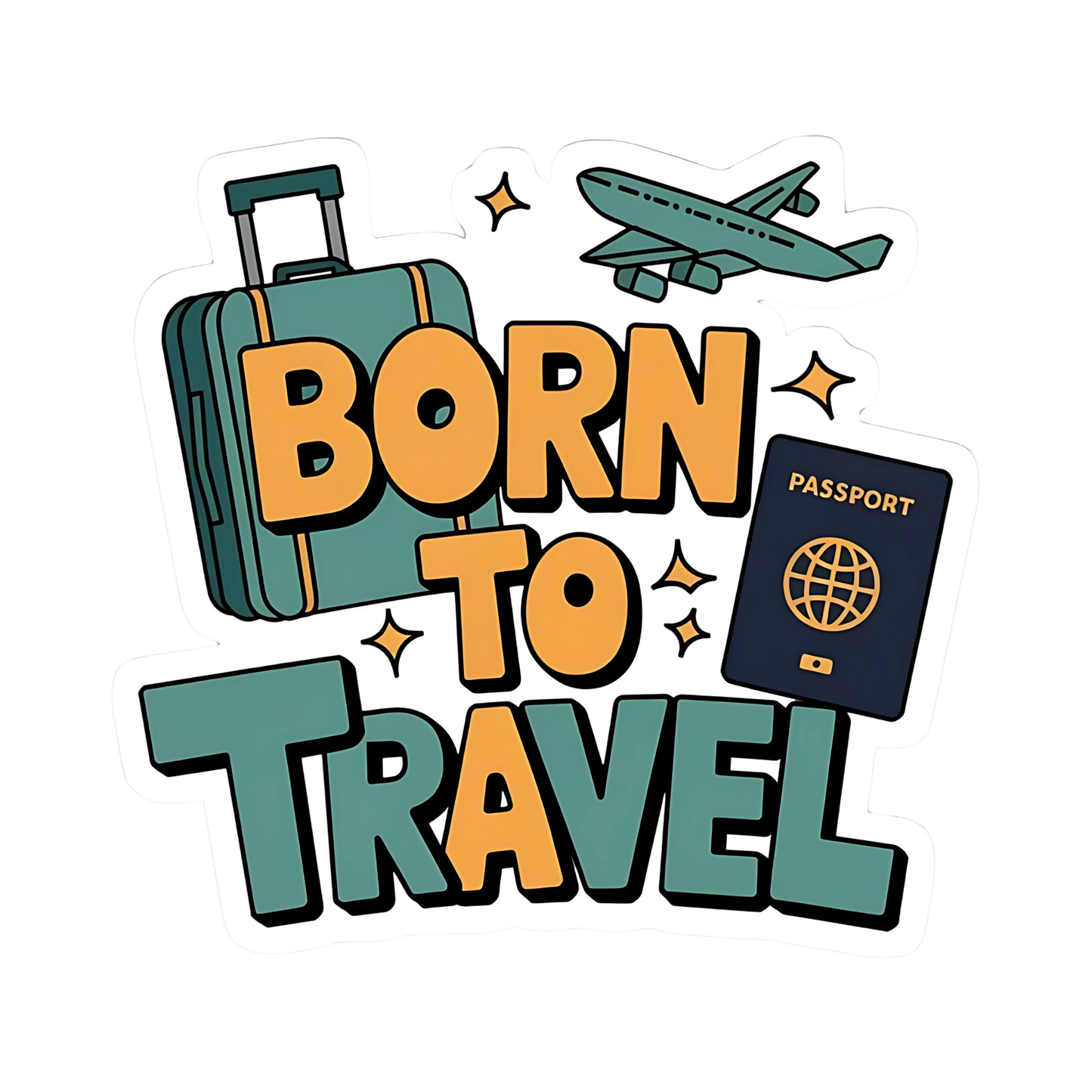 Travel Quote Stickers – Wanderlust Vinyl Decals for Laptops, Bottles & Journals