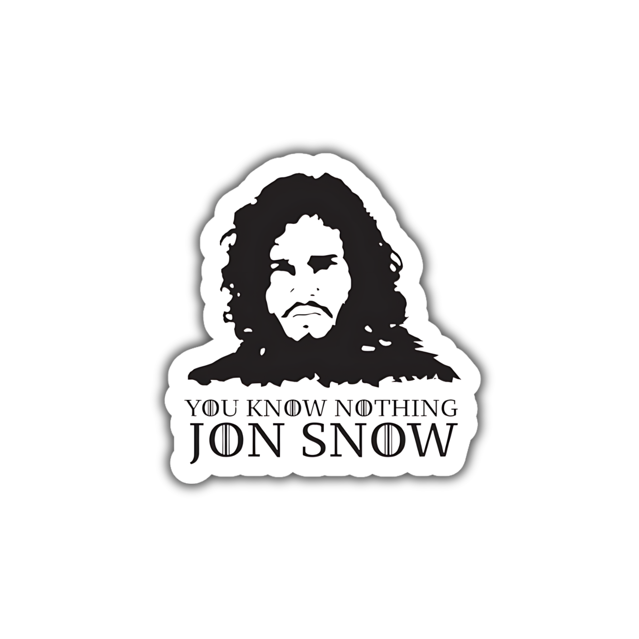 Jon Snow Portrait Winter Is Coming Sticker