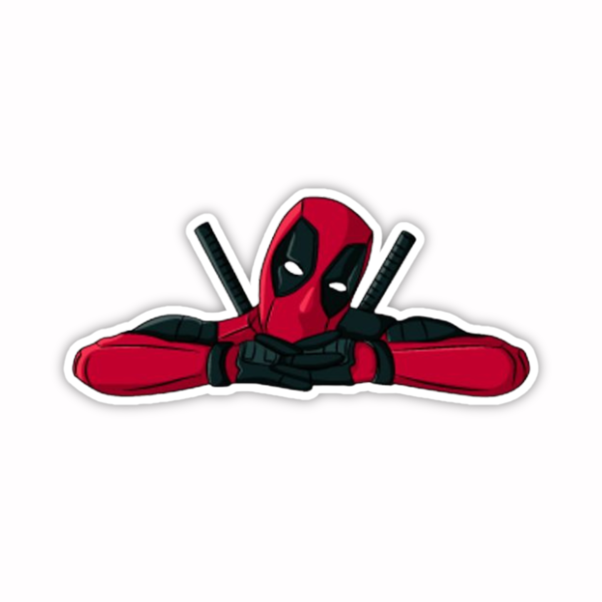 Deadpool Crawl Pose Sticker
