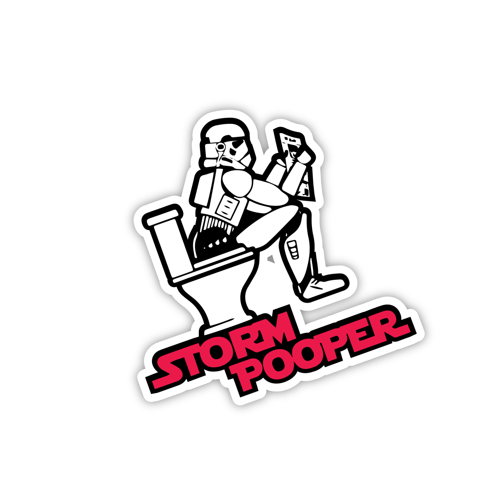 Storm Pooper Funny Trooper Sticker