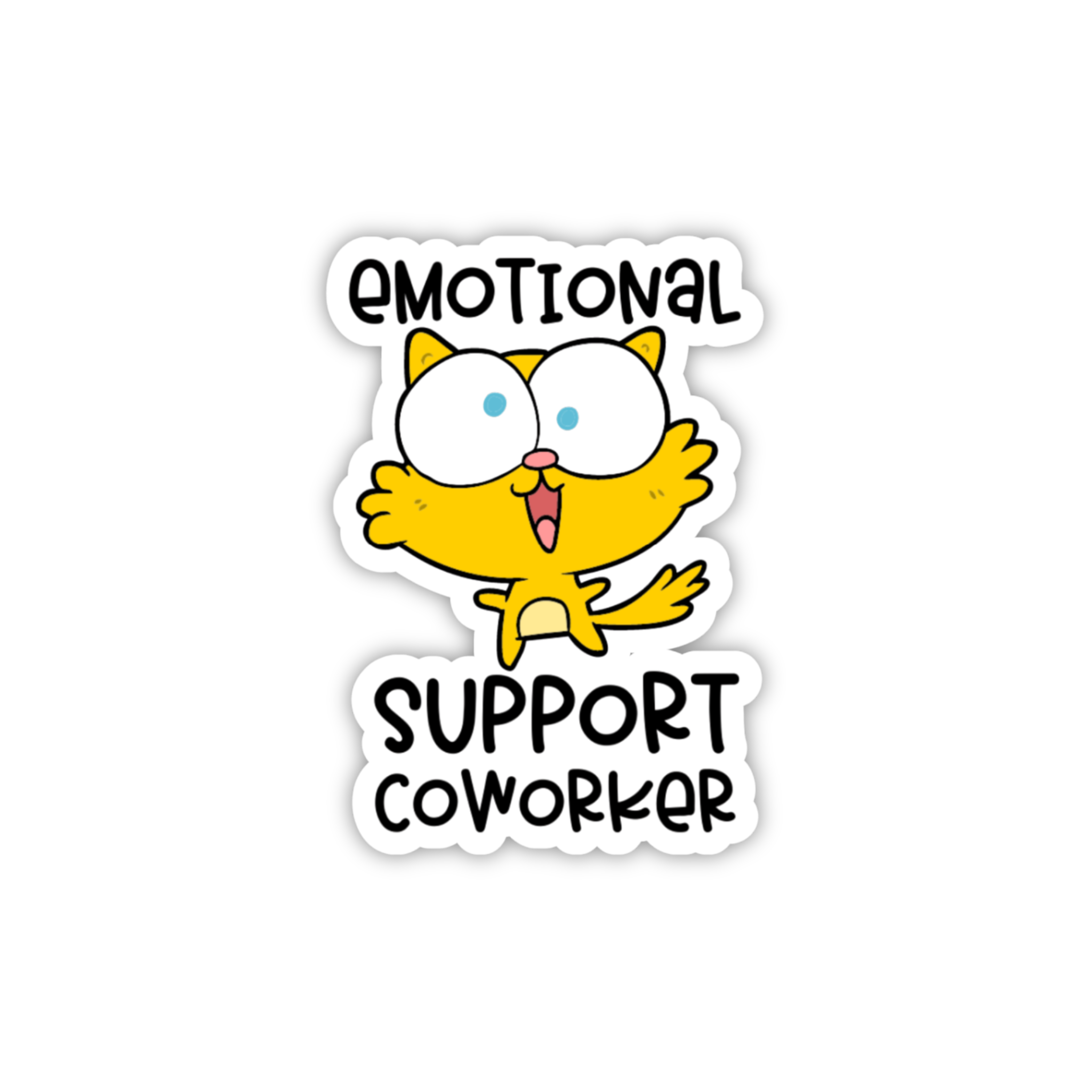 Emotional Support Coworker Funny Office Sticker