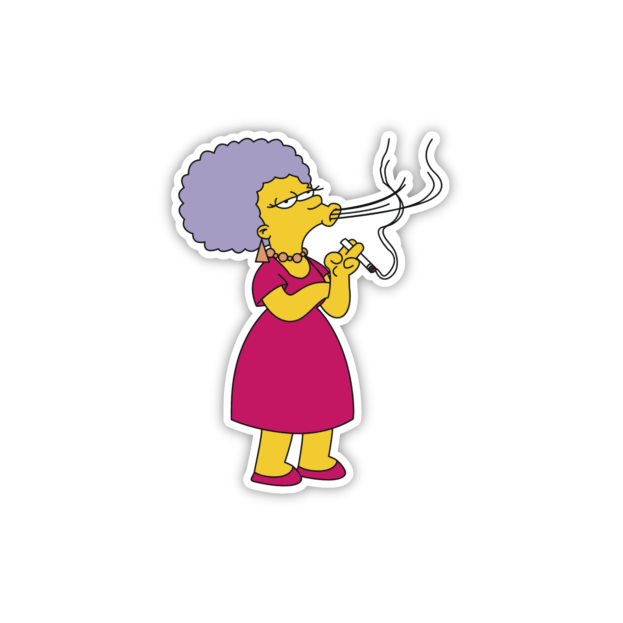 Animated Yellow Family Pose 30 Cartoon Sticker