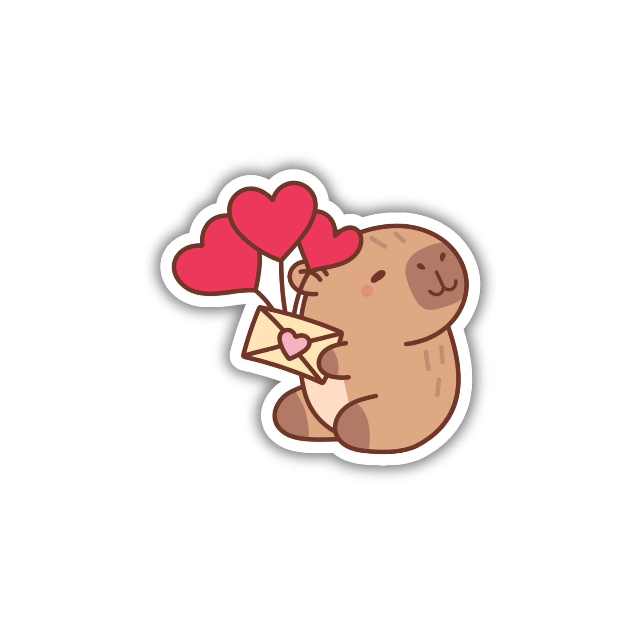 Capybara Heart Star Love Sticker