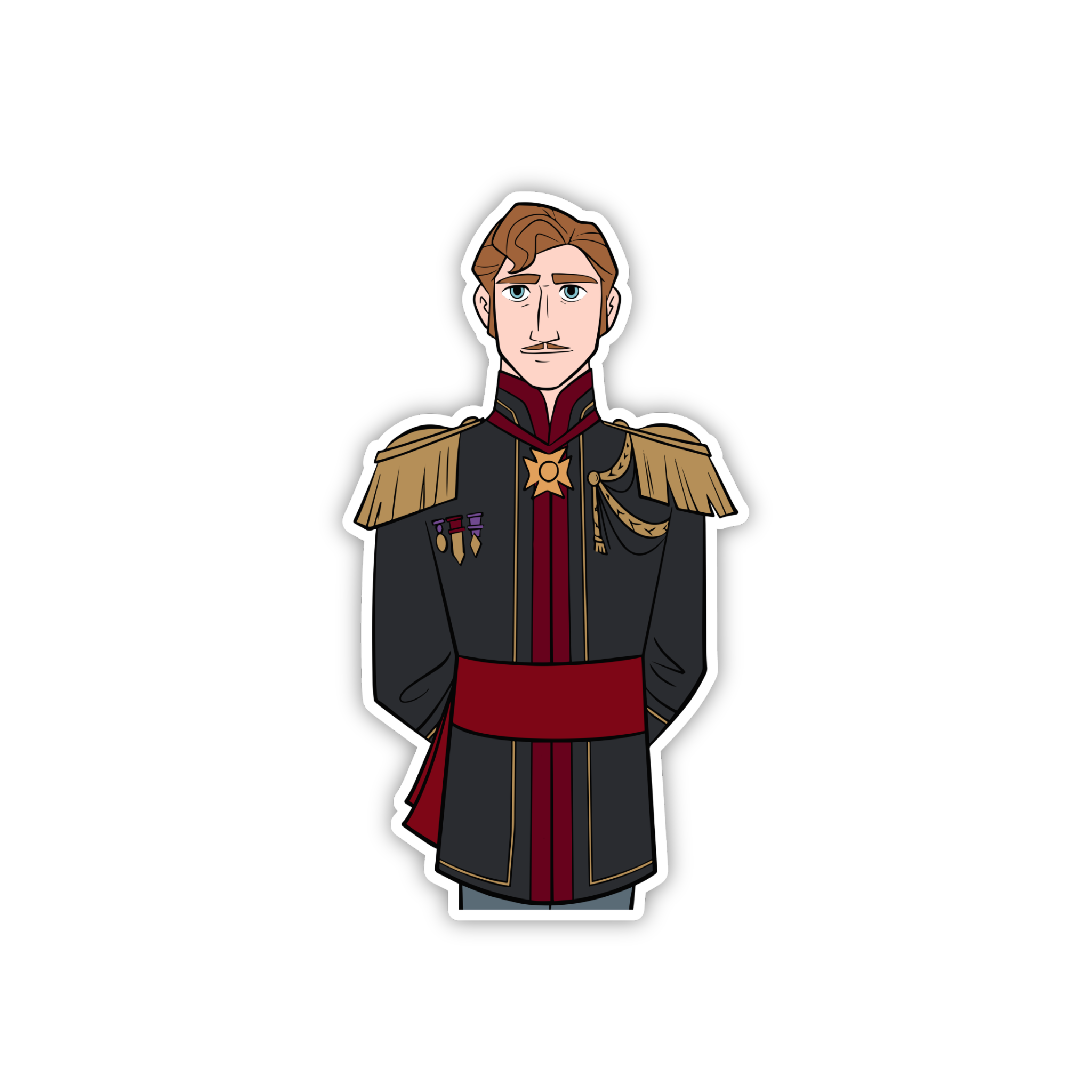 Prince Hans Royal Uniform Sticker
