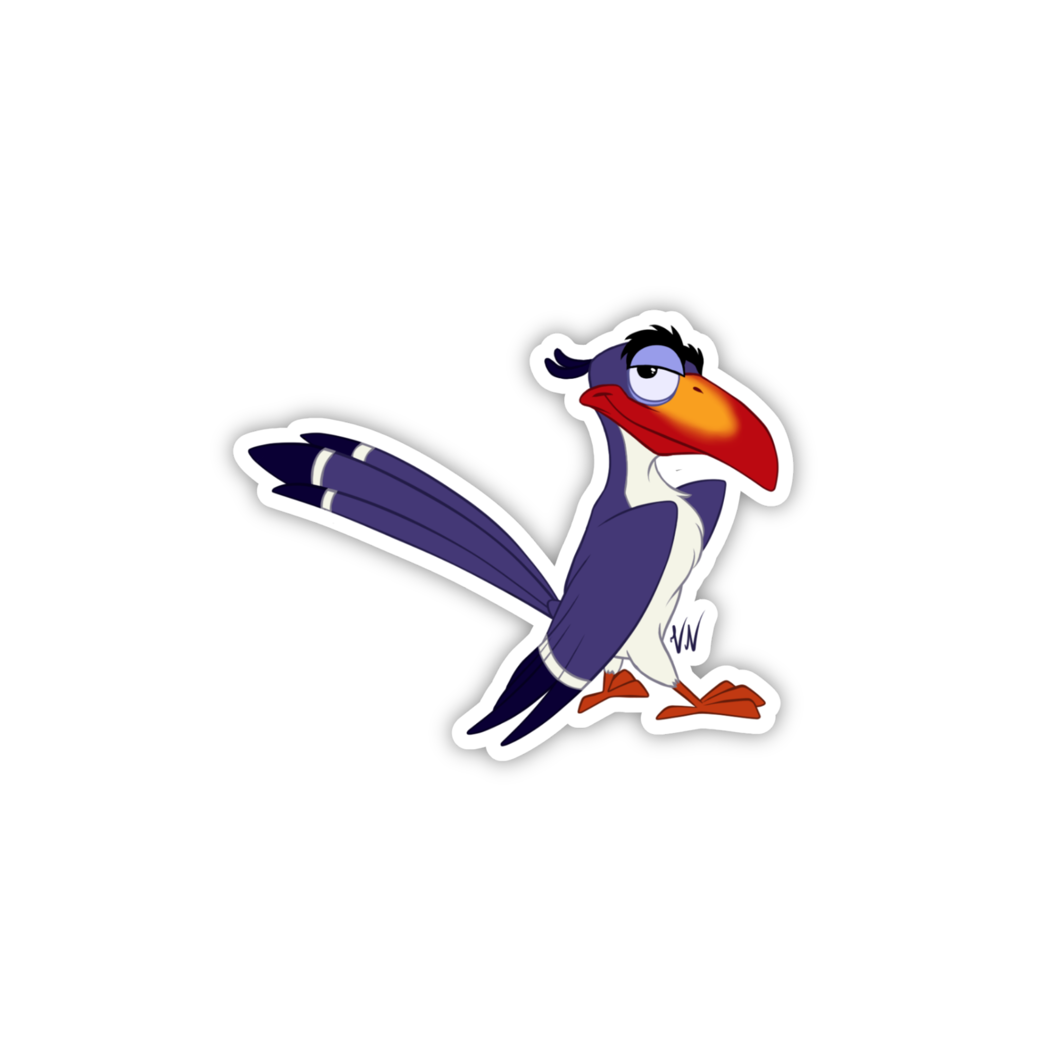 Zazu Cartoon Flying Sticker