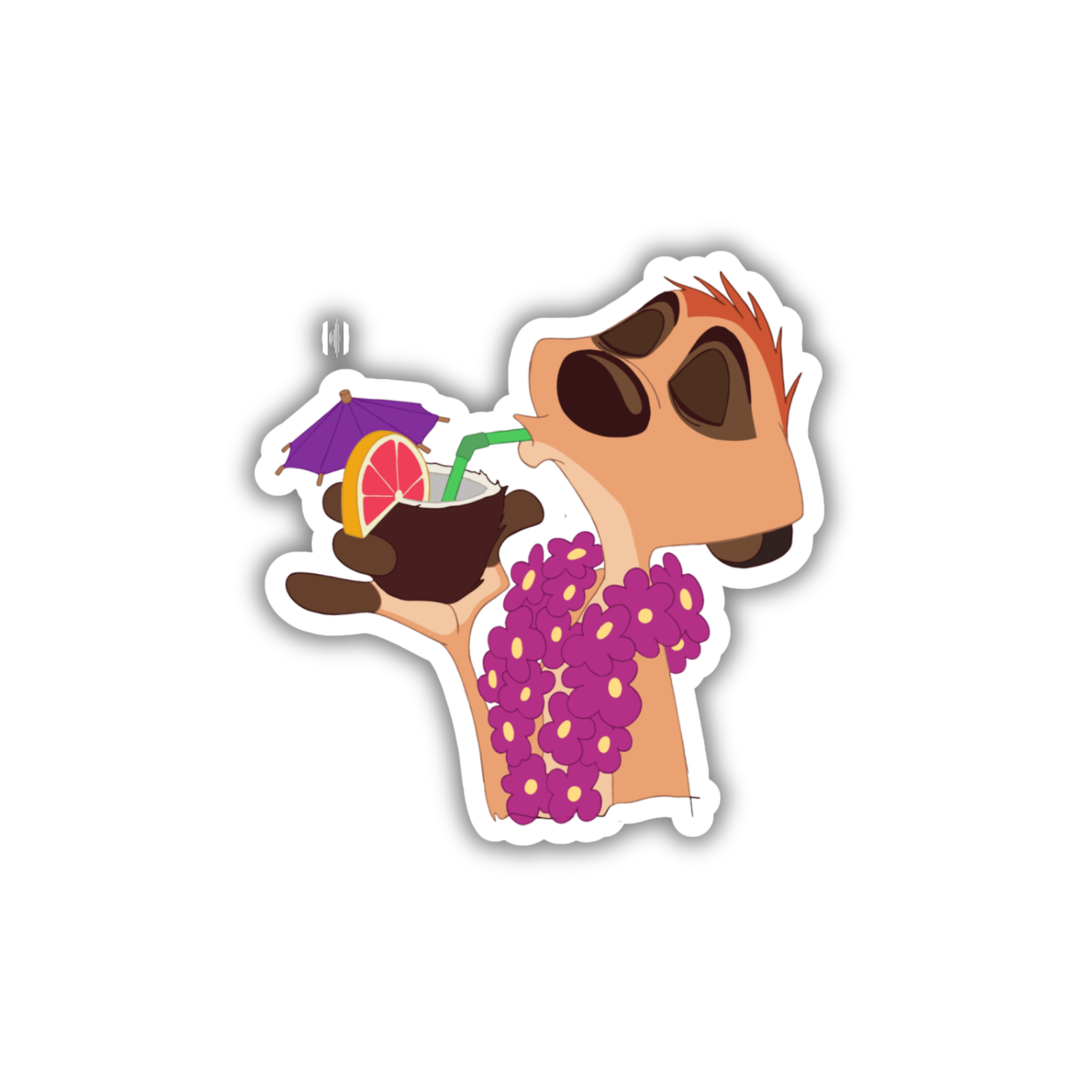 Pumbaa Silly Face Graphic Sticker