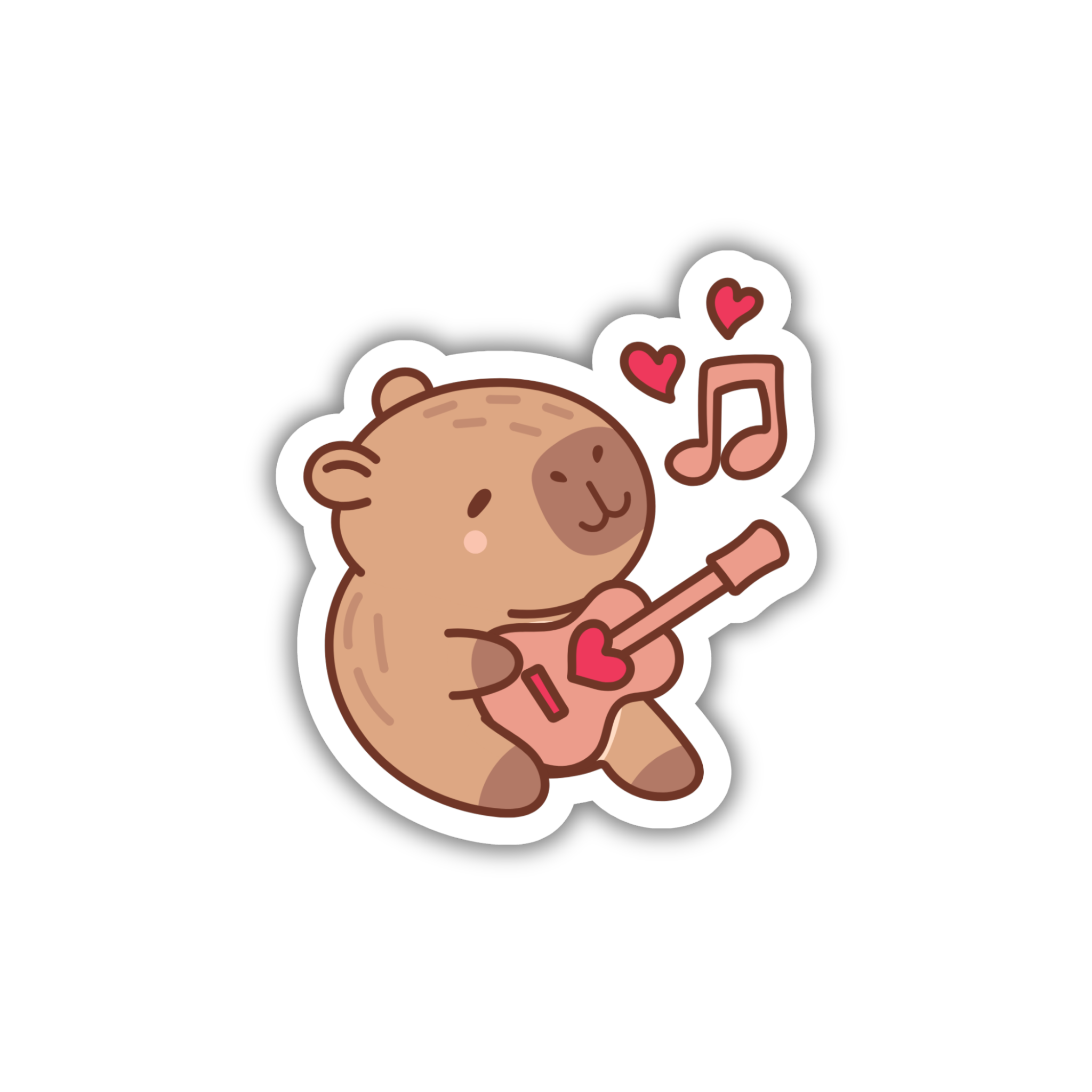 Capybara Guitar Music Sticker